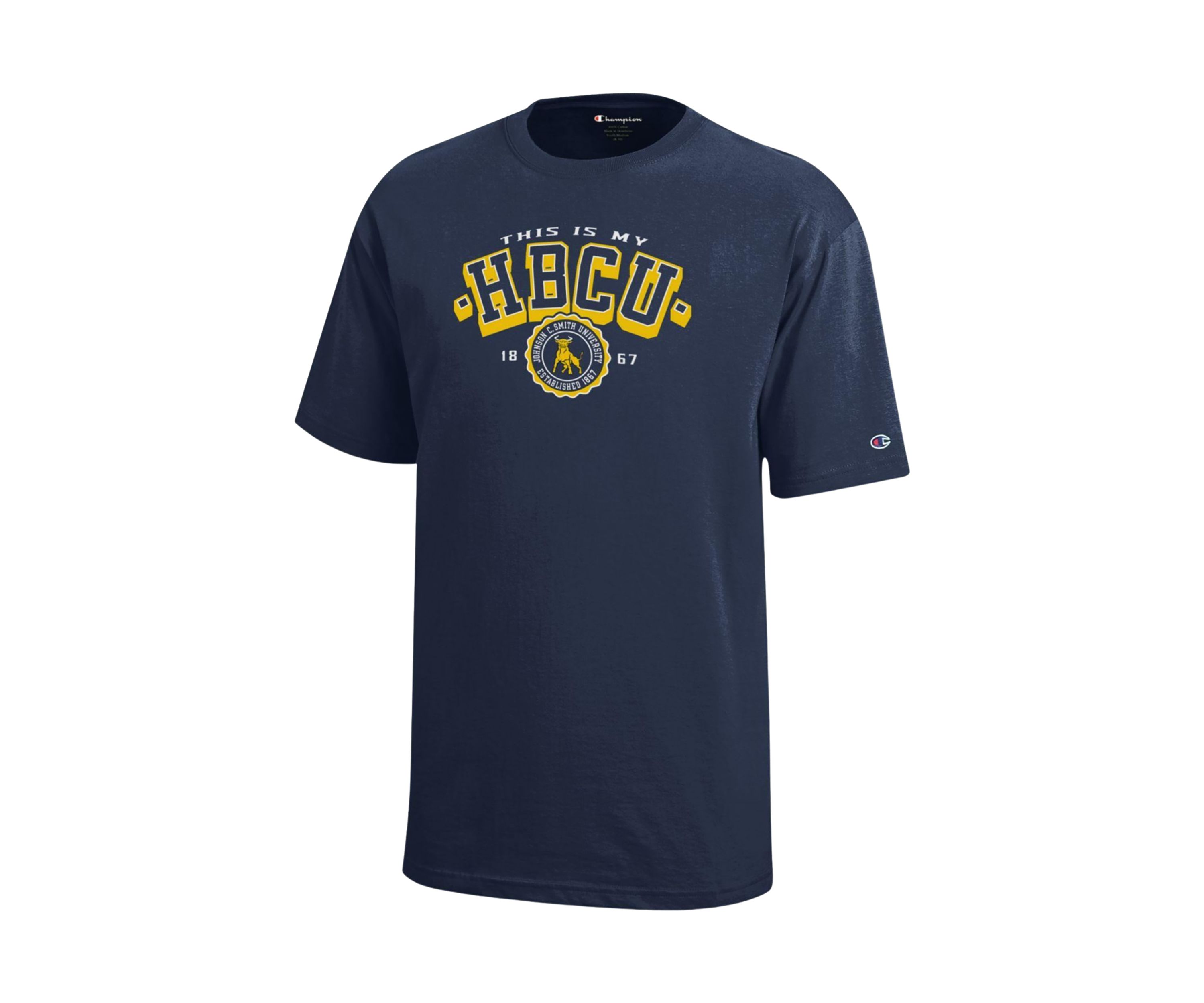 Boys 8-20 HBCU  Johnson C Smith The Golden Bull Graphic T-Shirt - Navy