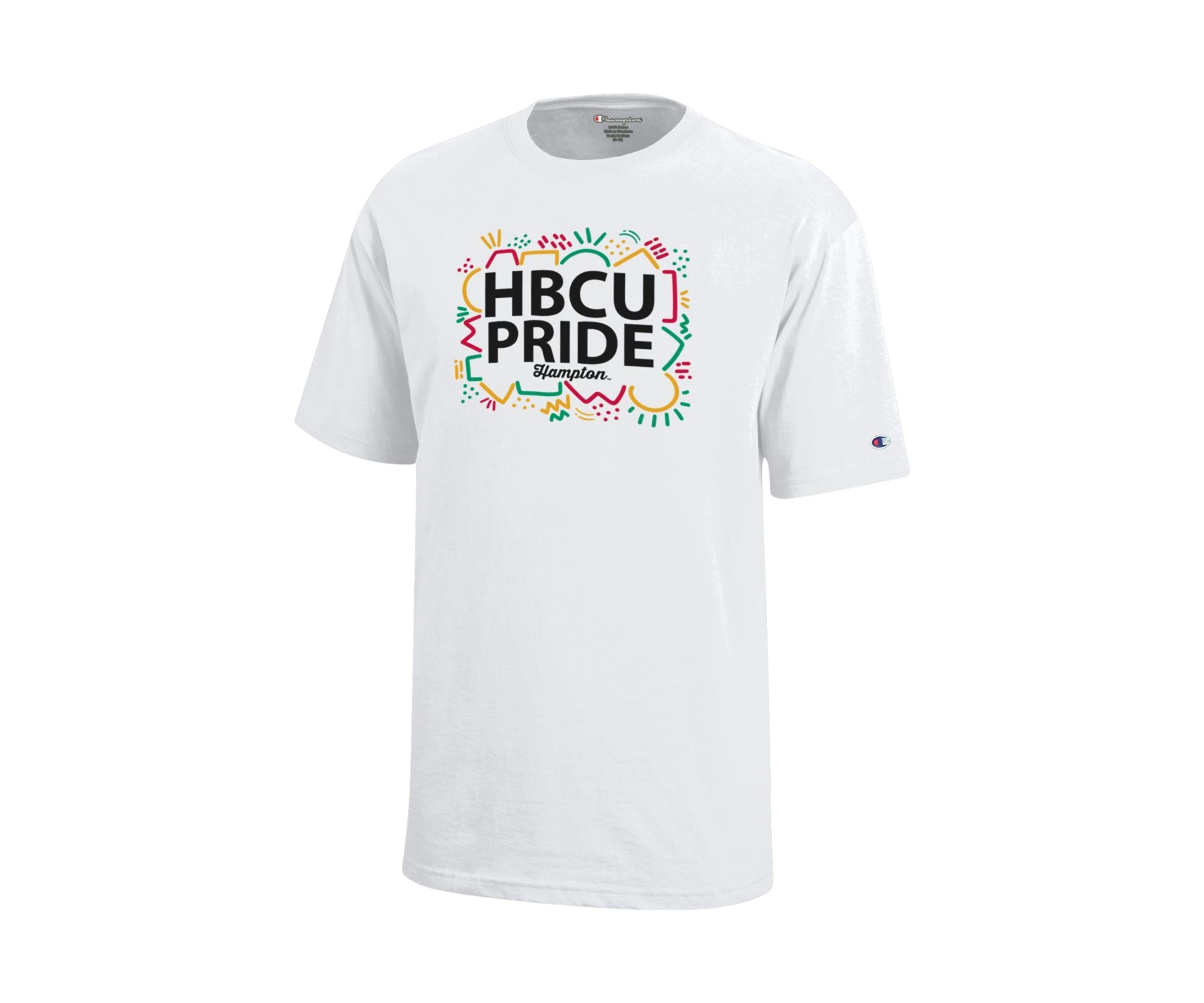 Boys 8-20 HBCU Hampton Pirates Graphic T-Shirt - White 