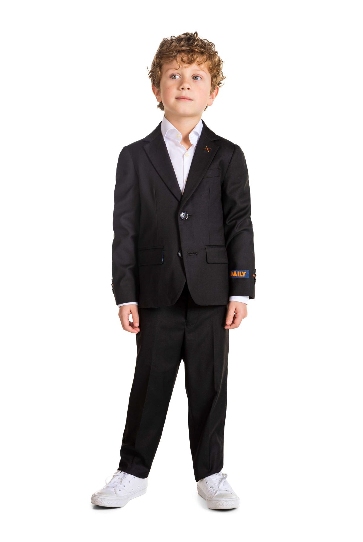 BOYS Daily Deep Black 2 Piece Suit