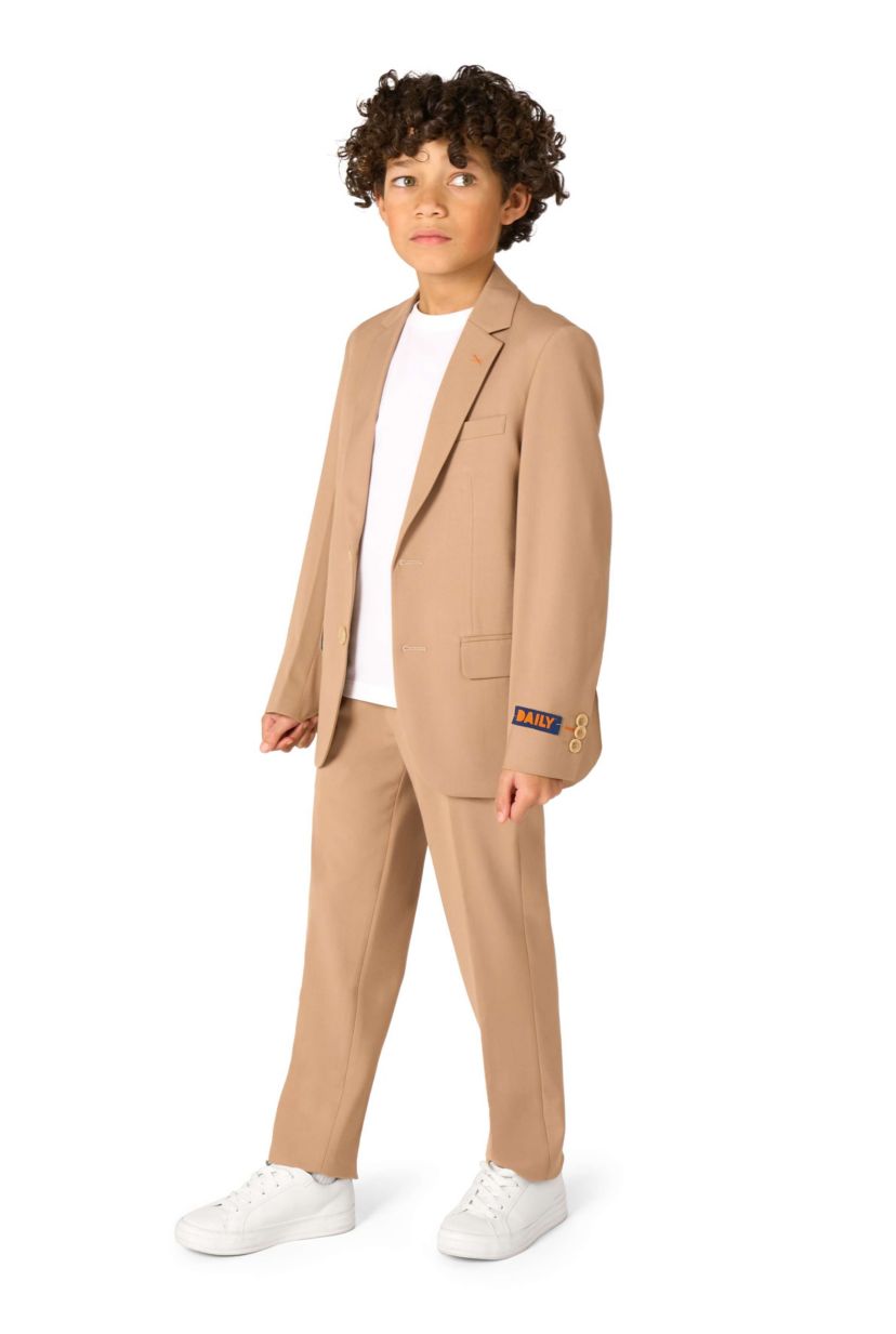 OppoSuits Daily Boys Suit - Casual Kids Two-Piece Suit - Wedding & Easter Outfit - Dark Sand