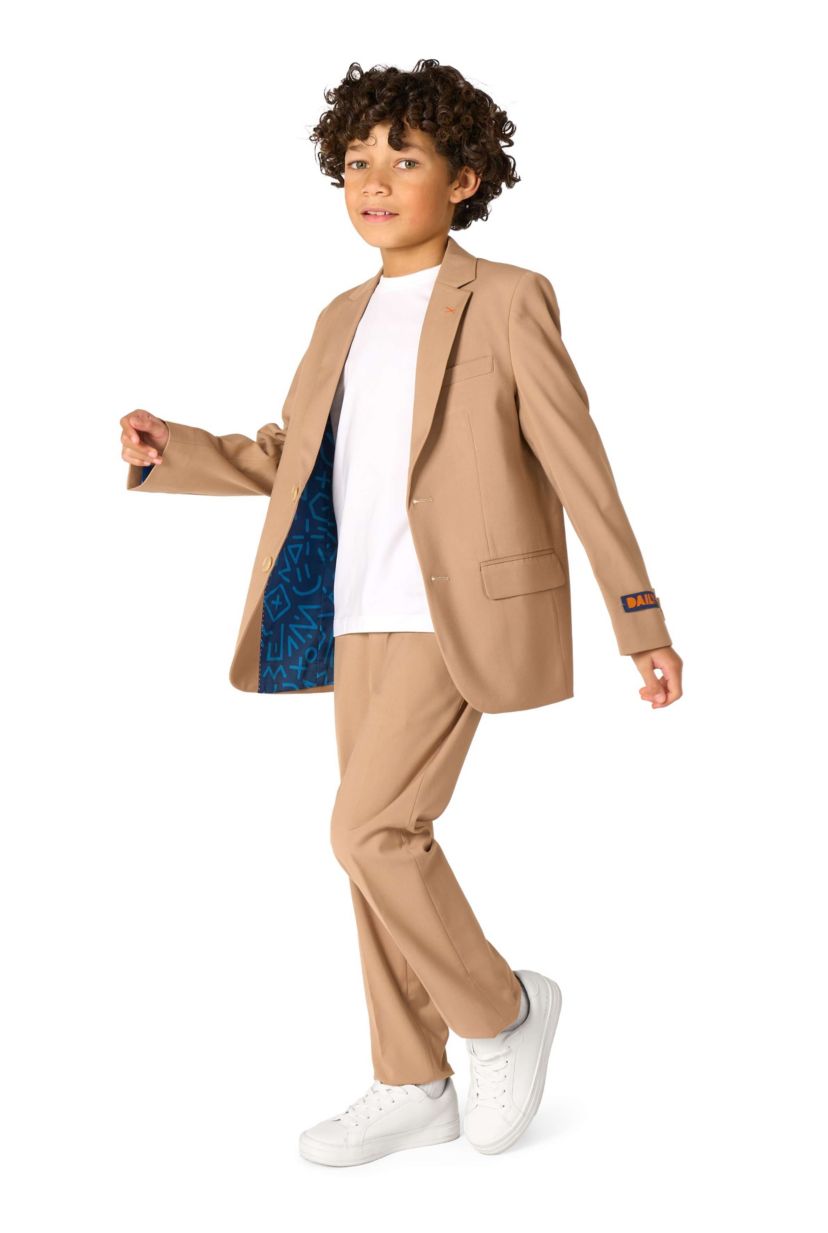 OppoSuits Daily Boys Suit - Casual Kids Two-Piece Suit - Wedding & Easter Outfit - Dark Sand