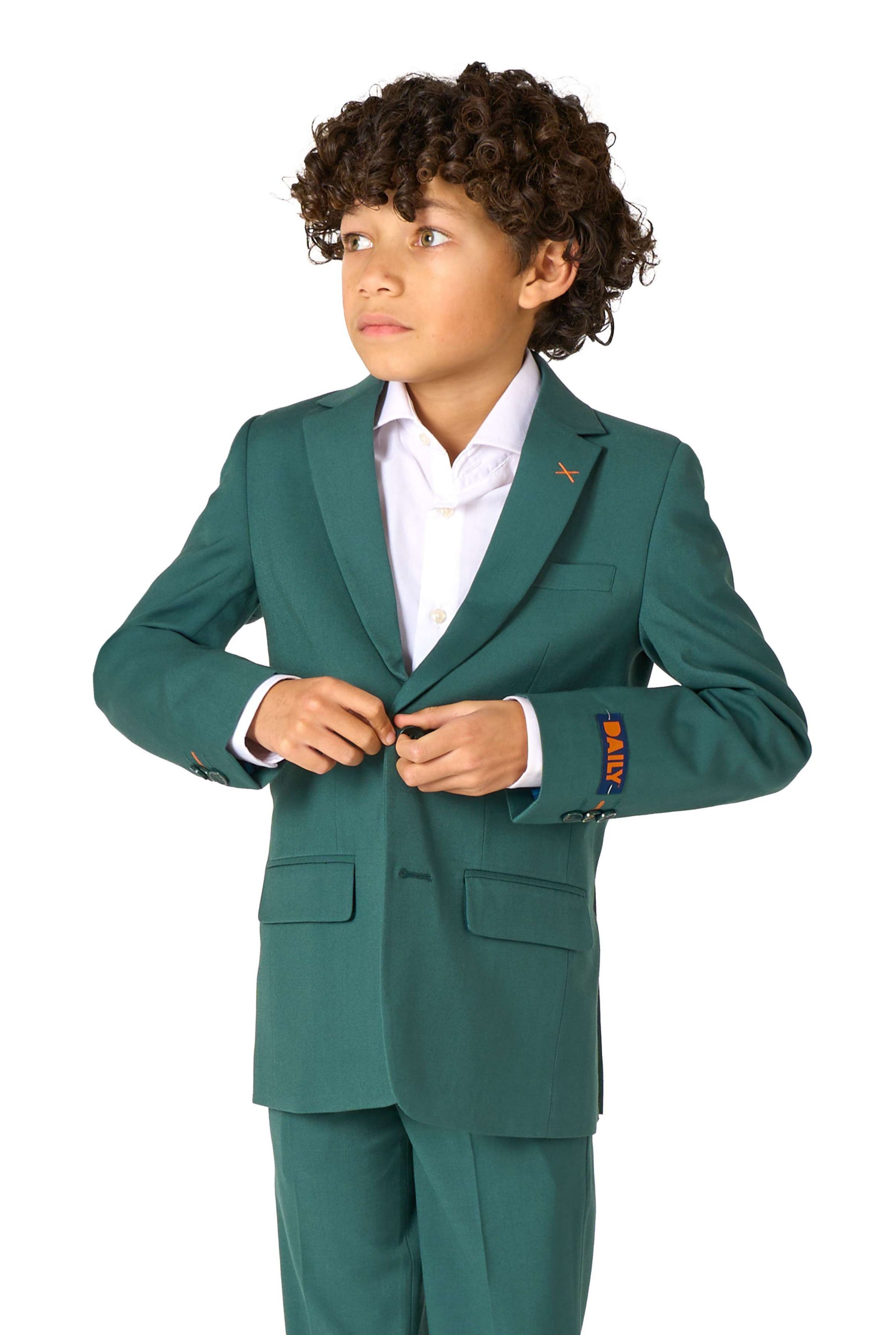 OppoSuits Daily Boys Suit - Casual Kids Two-Piece Suit - Wedding & Easter Outfit - Posy Green