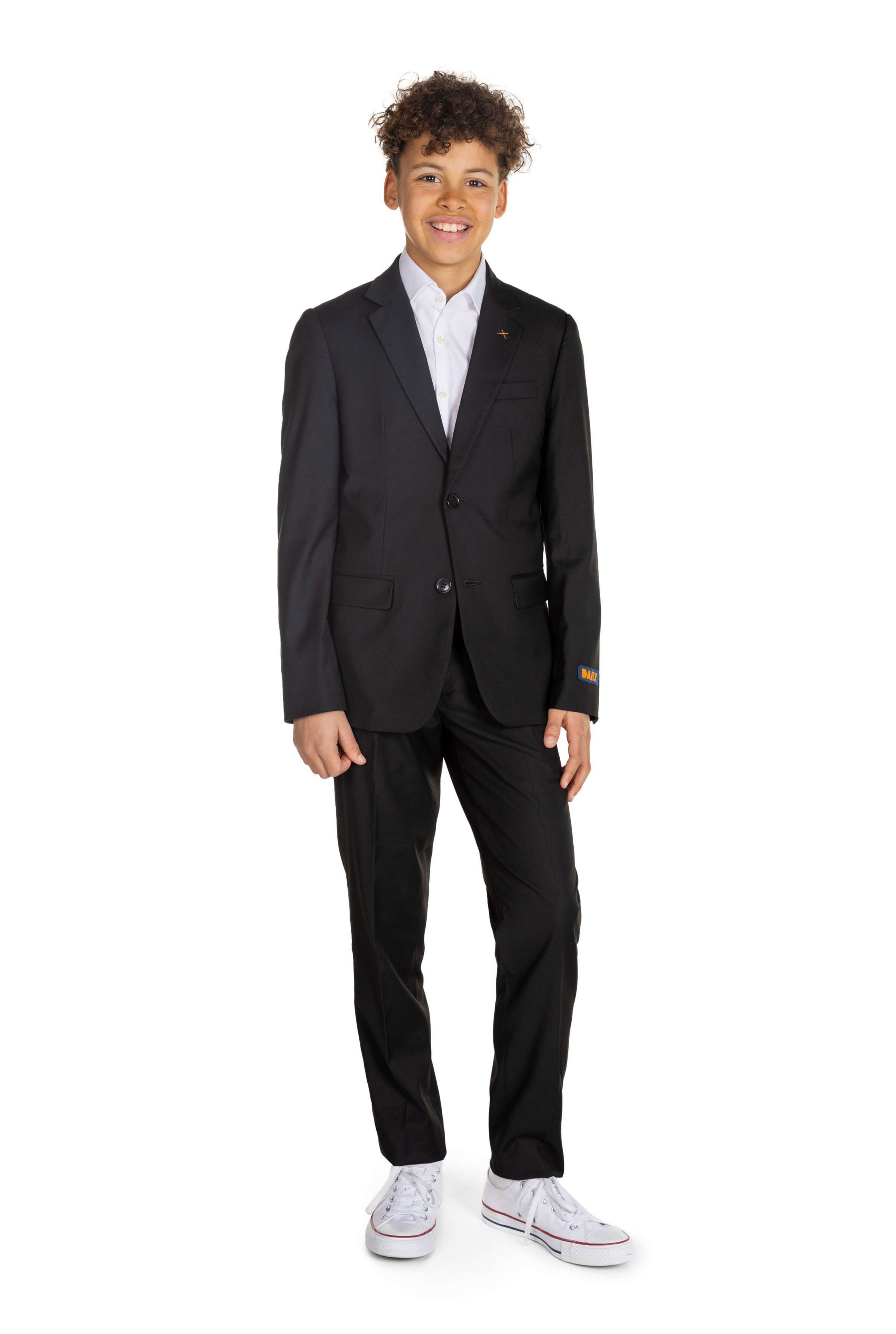 TEEN BOYS Daily Deep Black 2 Piece Suit