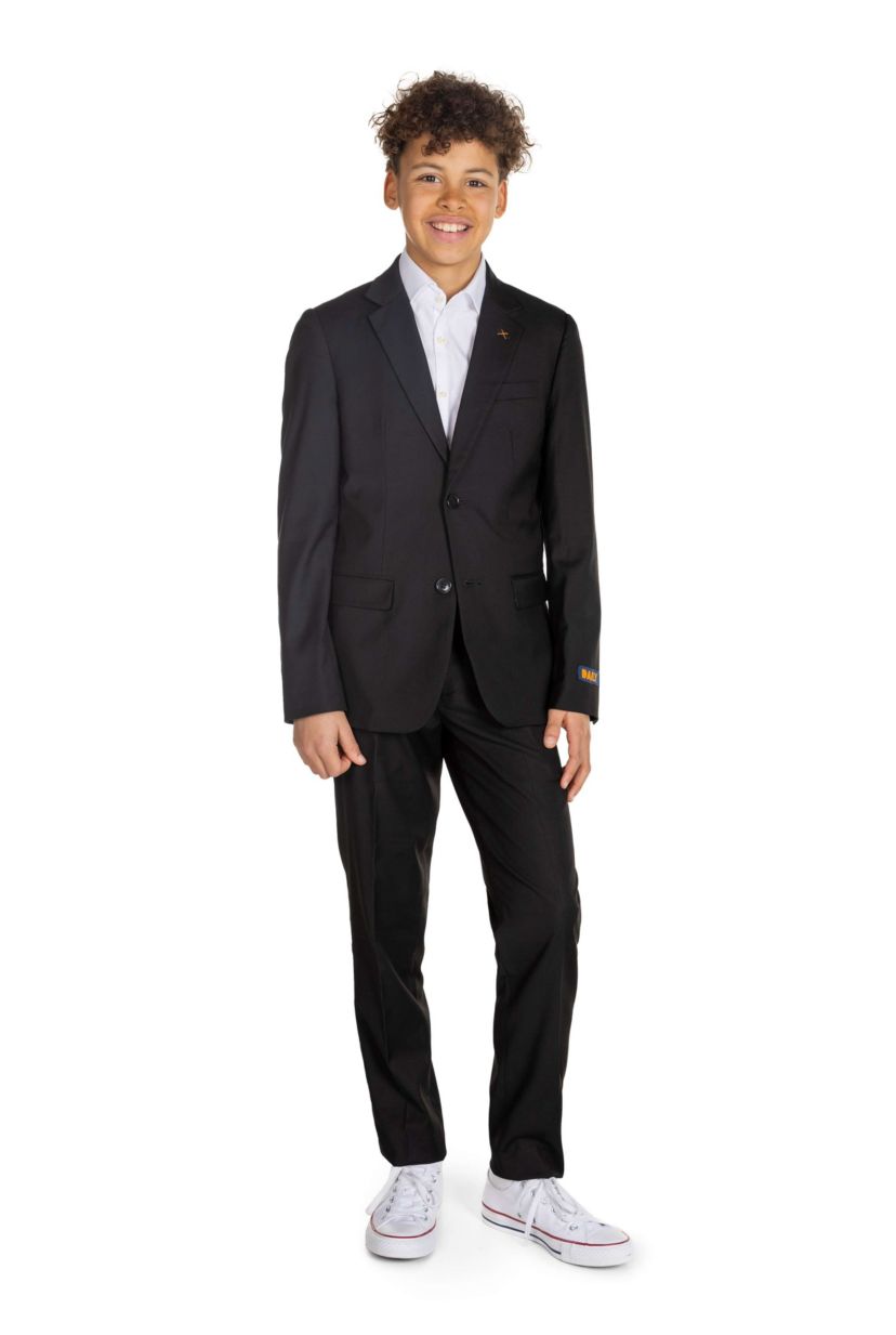 TEEN BOYS Daily Deep Black 2 Piece Suit