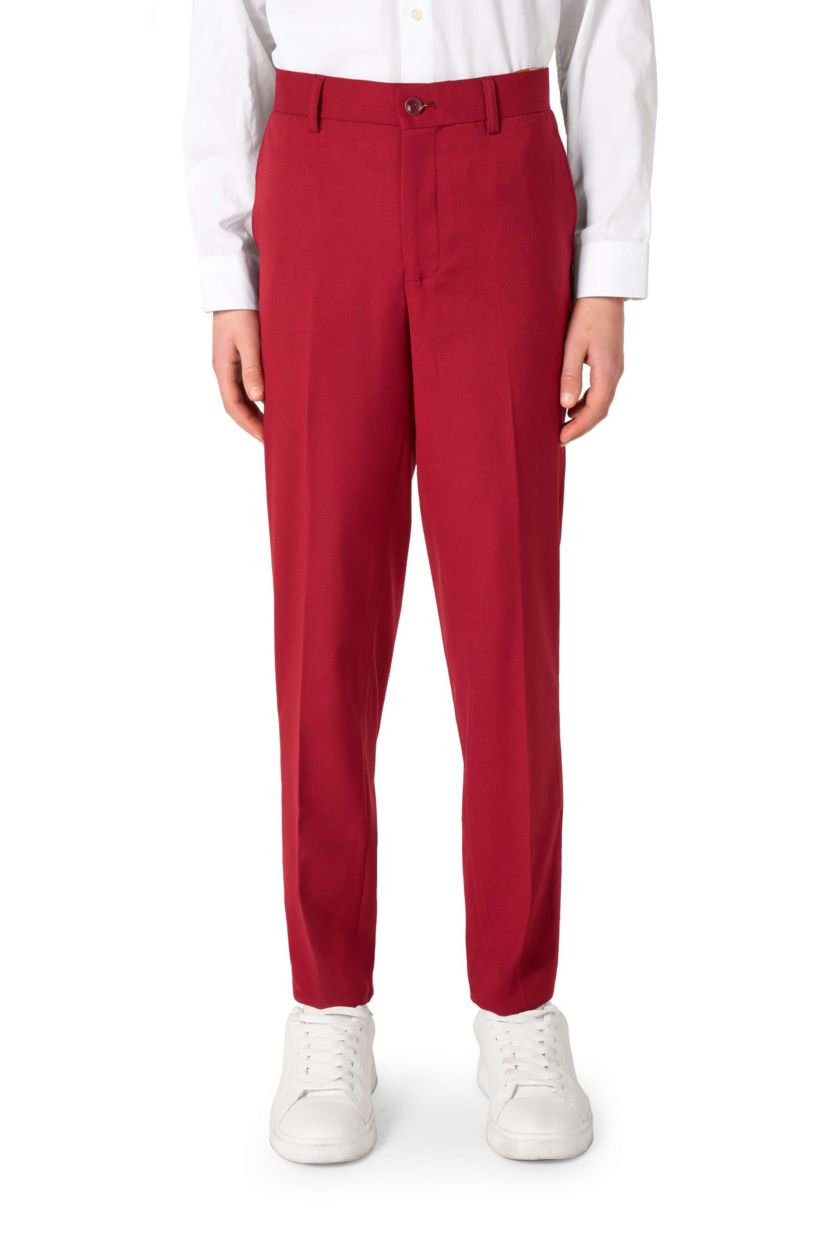 OppoSuits Daily Teen Boys Suit - Casual Kids Two-Piece Suit - Wedding & Easter Outfit - Bright Burgundy
