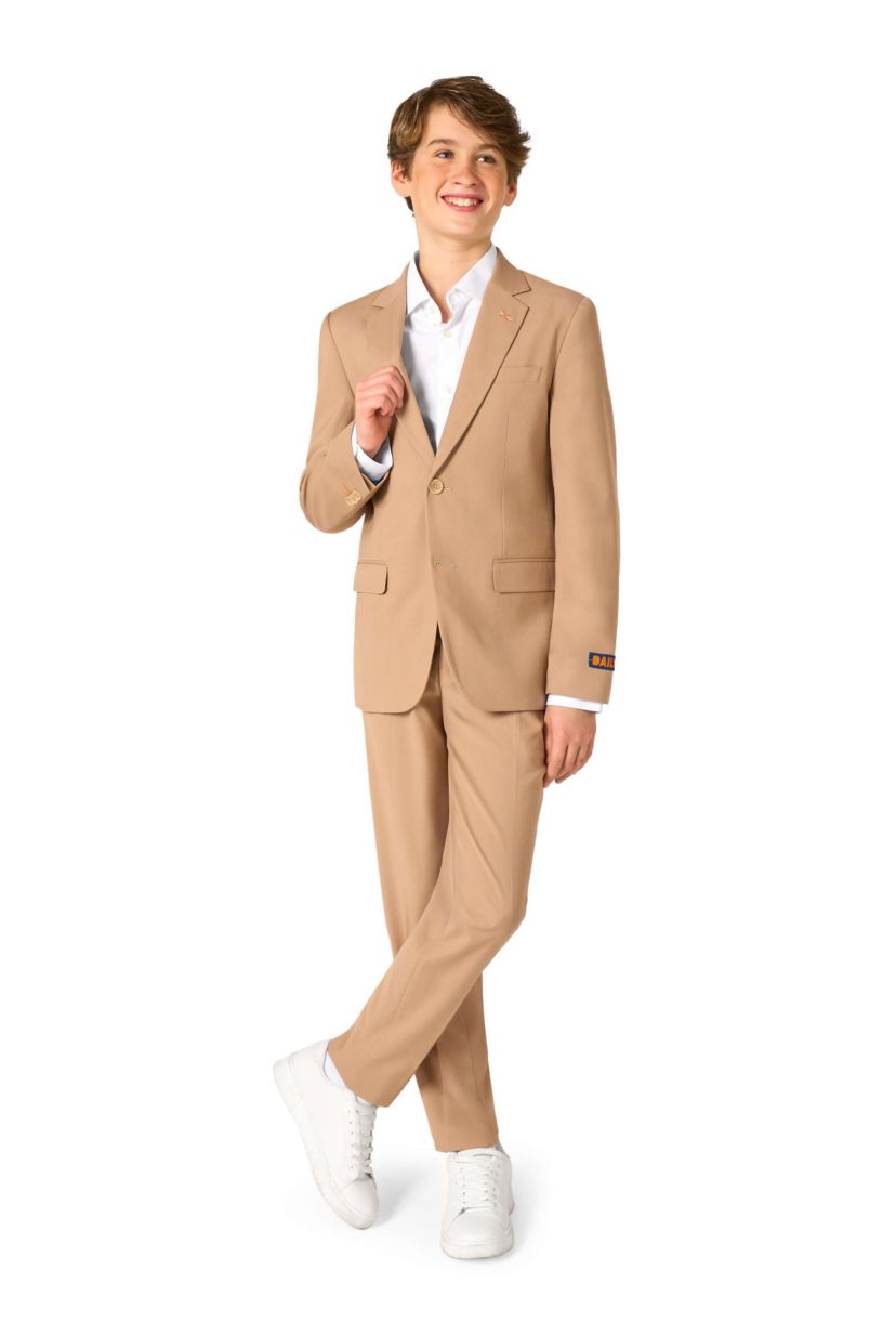 OppoSuits Daily Teen Boys Suit - Casual Kids Two-Piece Suit - Wedding & Easter Outfit - Dark Sand