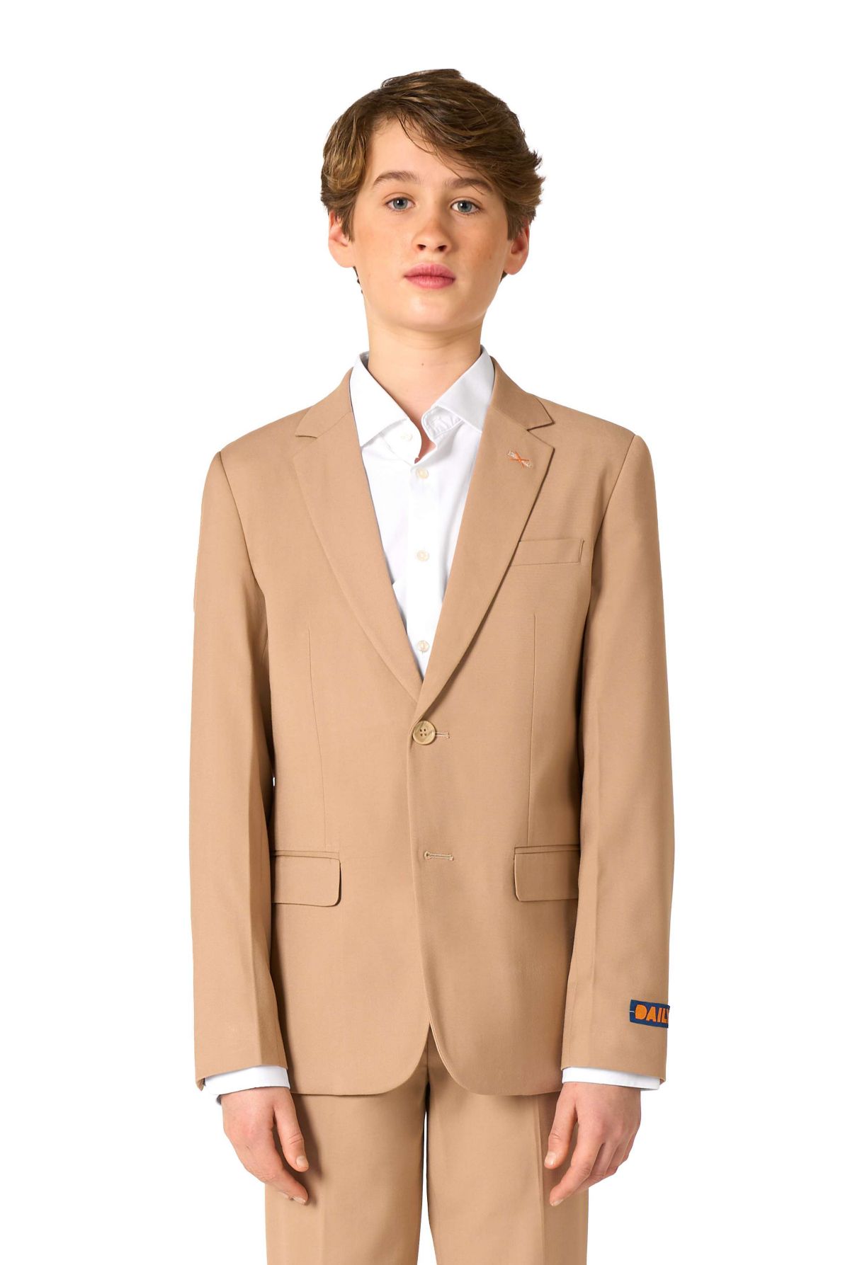 OppoSuits Daily Teen Boys Suit - Casual Kids Two-Piece Suit - Wedding & Easter Outfit - Dark Sand
