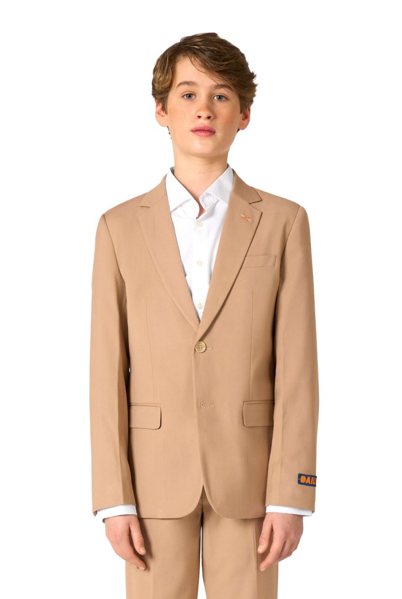 OppoSuits Daily Teen Boys Suit - Casual Kids Two-Piece Suit - Wedding & Easter Outfit - Dark Sand