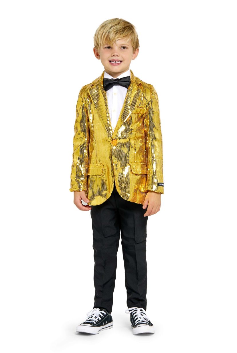 BOYS Blazer Sequin Gold