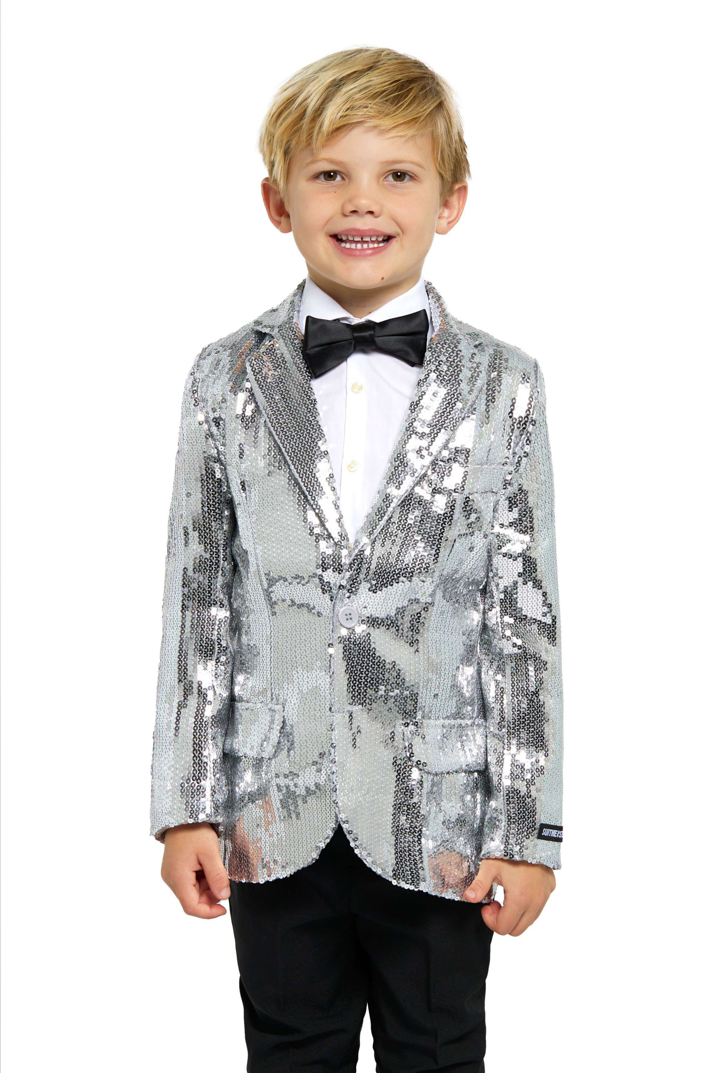 BOYS Blazer Sequin Silver