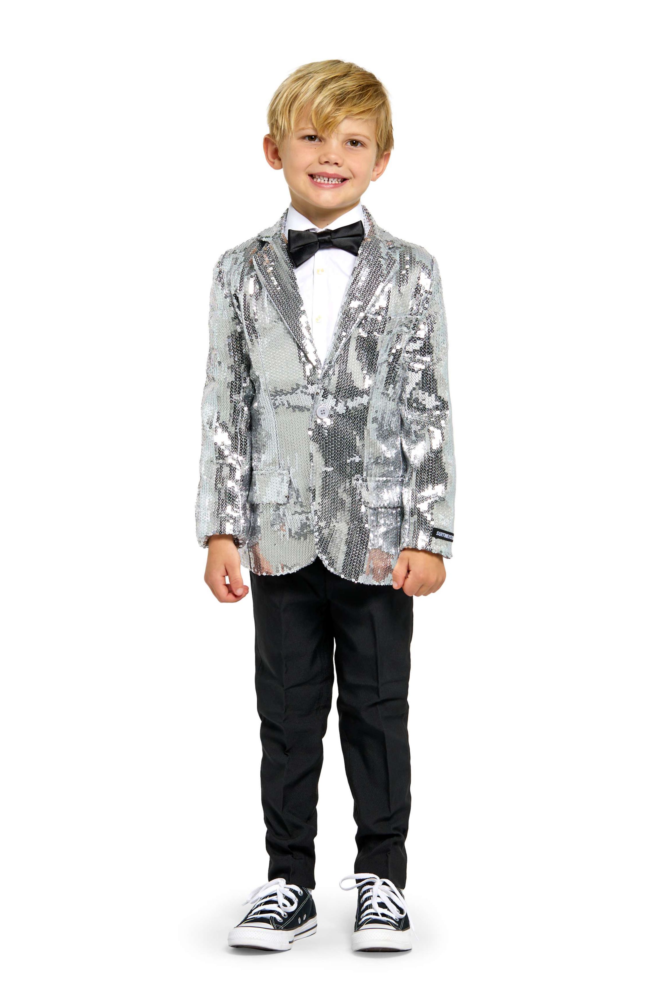 BOYS Blazer Sequin Silver