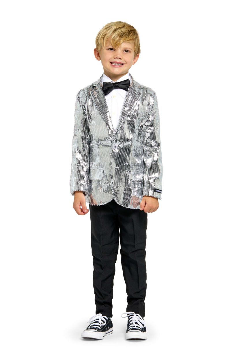 BOYS Blazer Sequin Silver