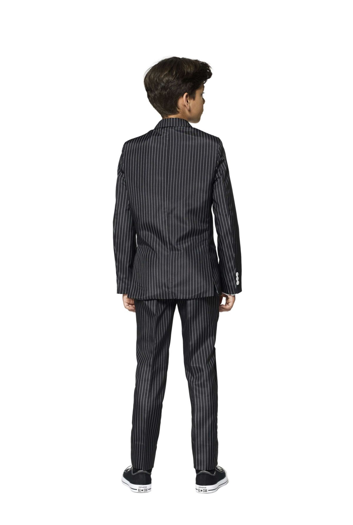 Gangster Pinstripe Black  2 Piece Suit + Tie