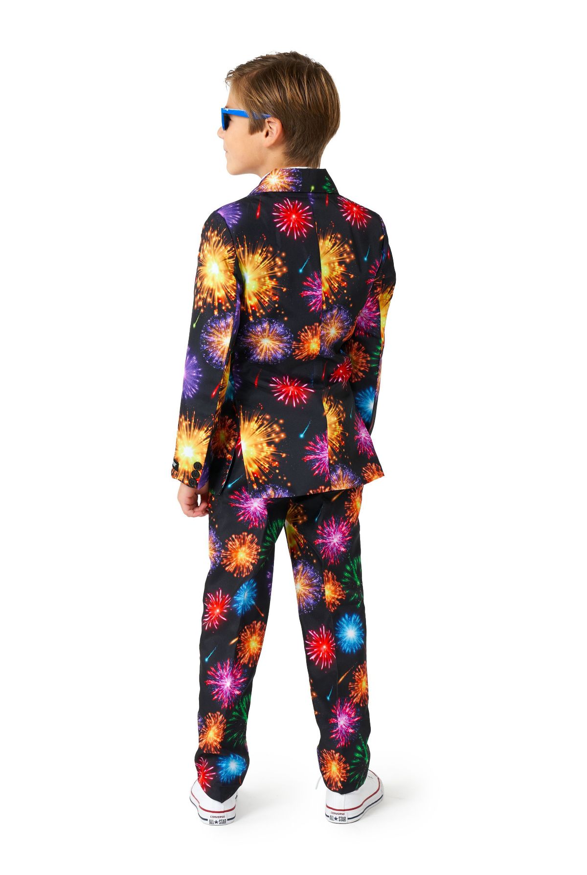 BOYS Fireworks Black 2 Piece Suit + Tie
