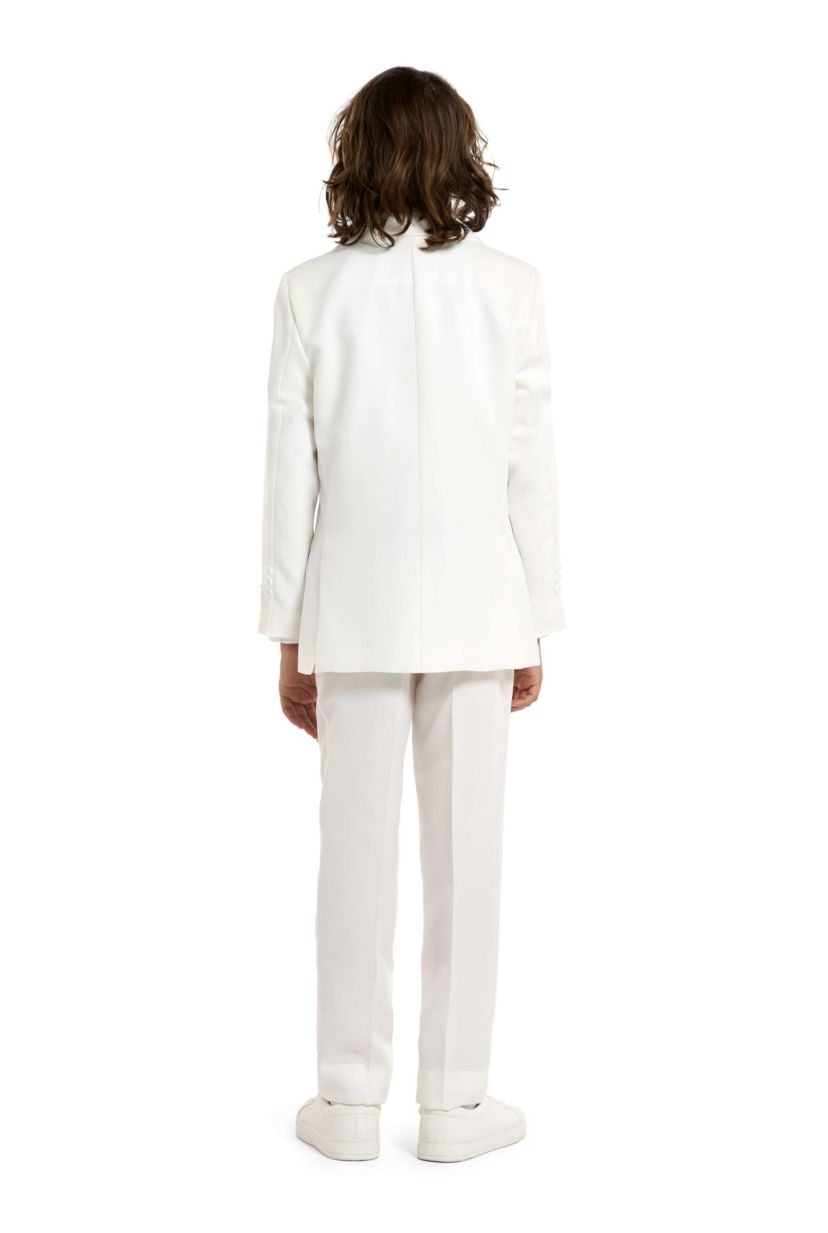 Suitmeister Boys Party Suit - Solid Color Suit - White