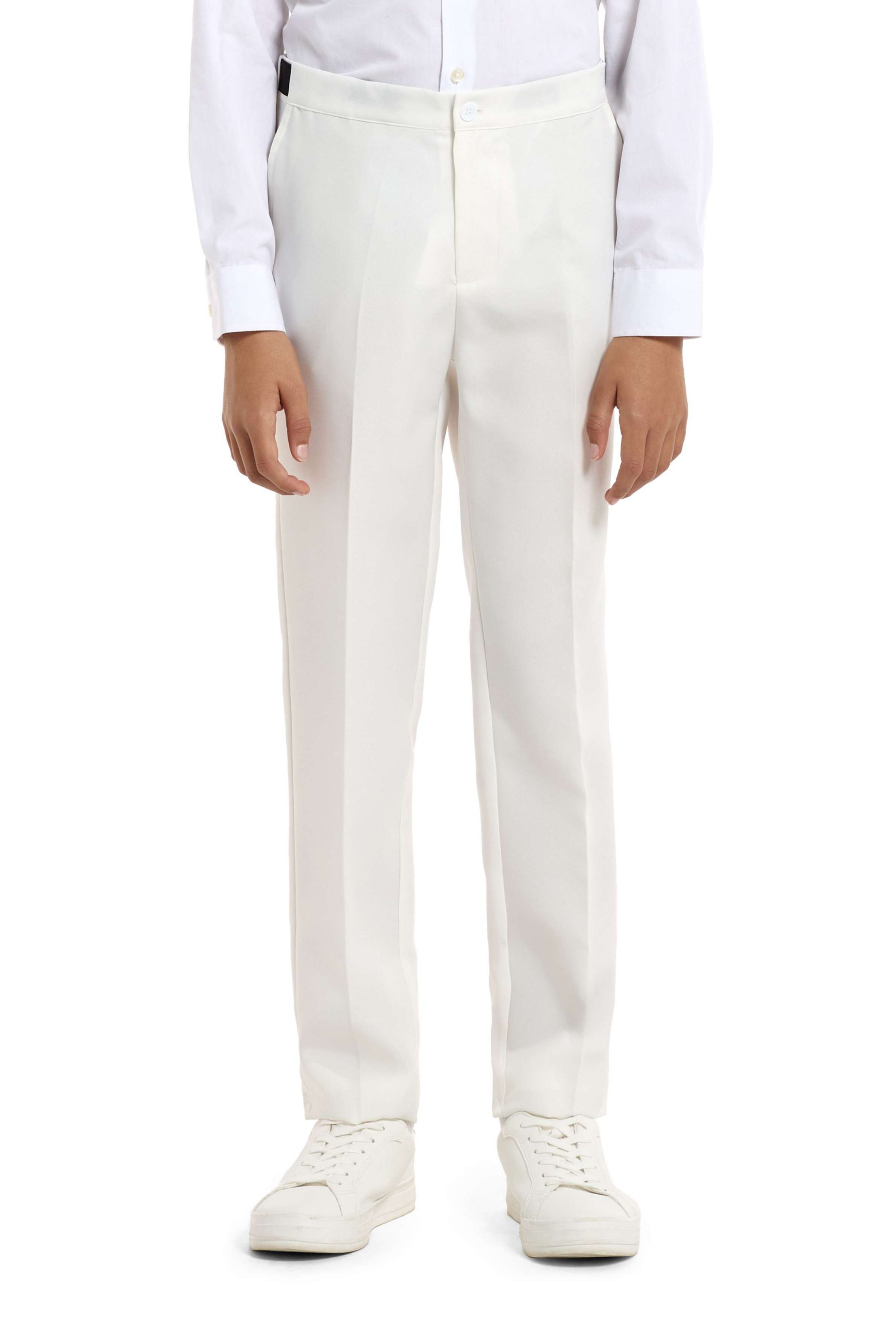 Suitmeister Boys Party Suit - Solid Color Suit - White