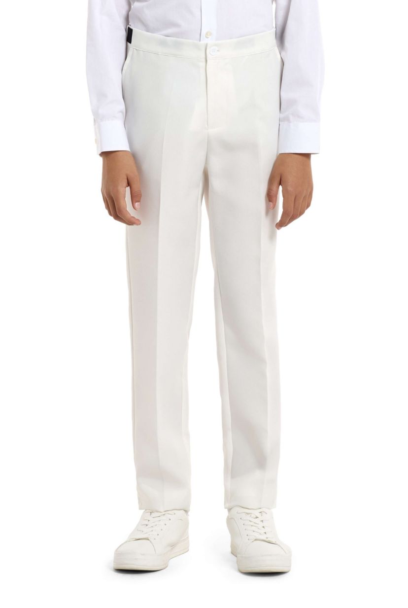 Suitmeister Boys Party Suit - Solid Color Suit - White