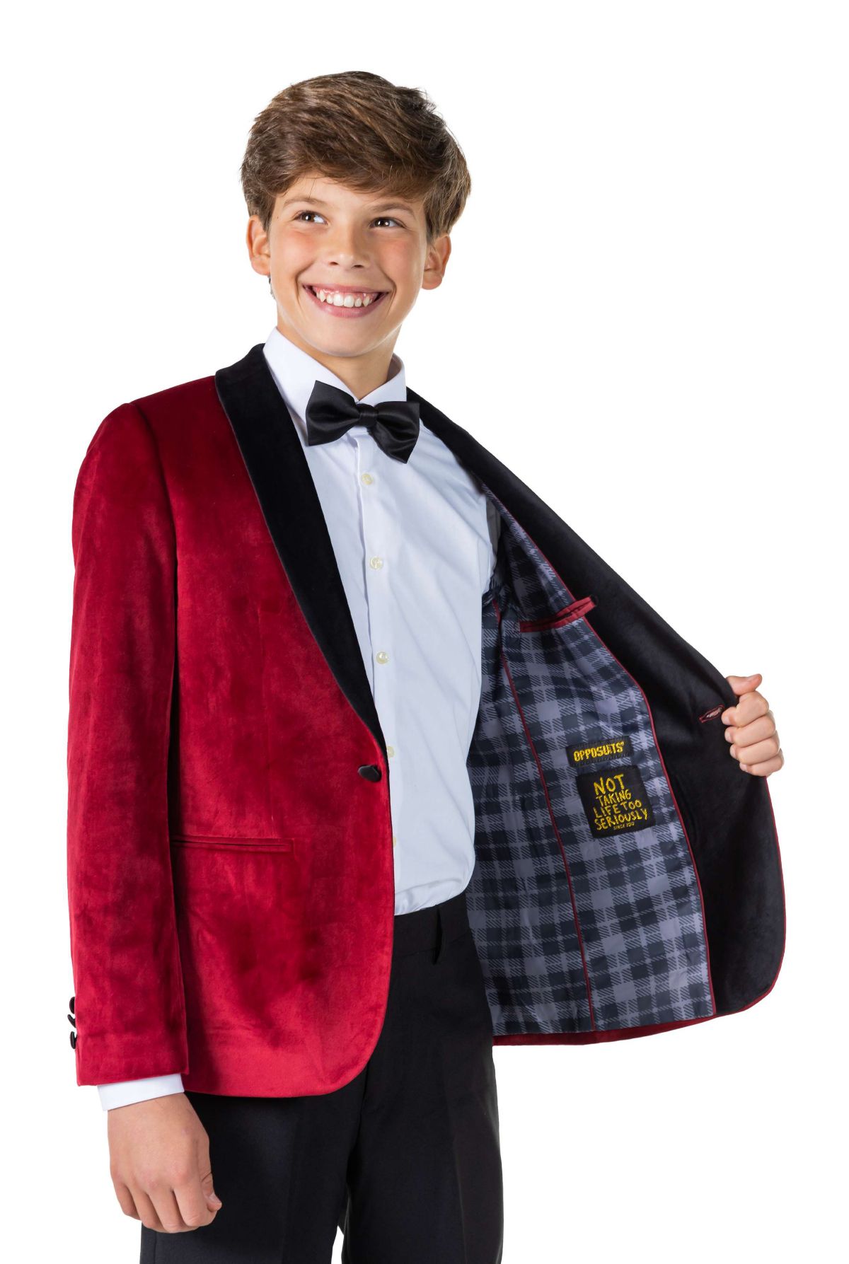 TEEN BOYS Dinner Jacket Burgundy