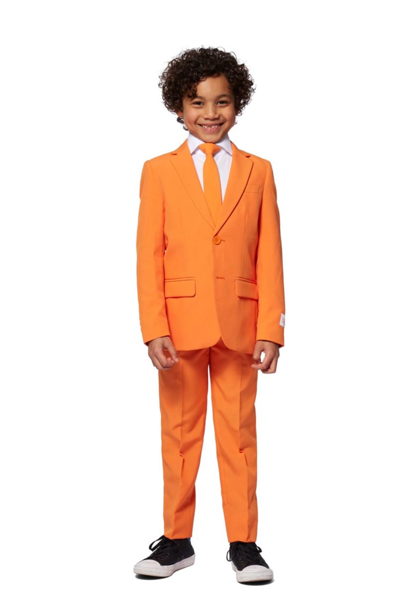 BOYS The Orange 2 Piece Suit + Tie