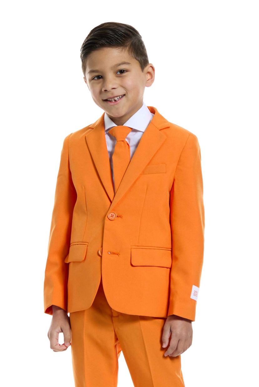 BOYS The Orange 2 Piece Suit + Tie