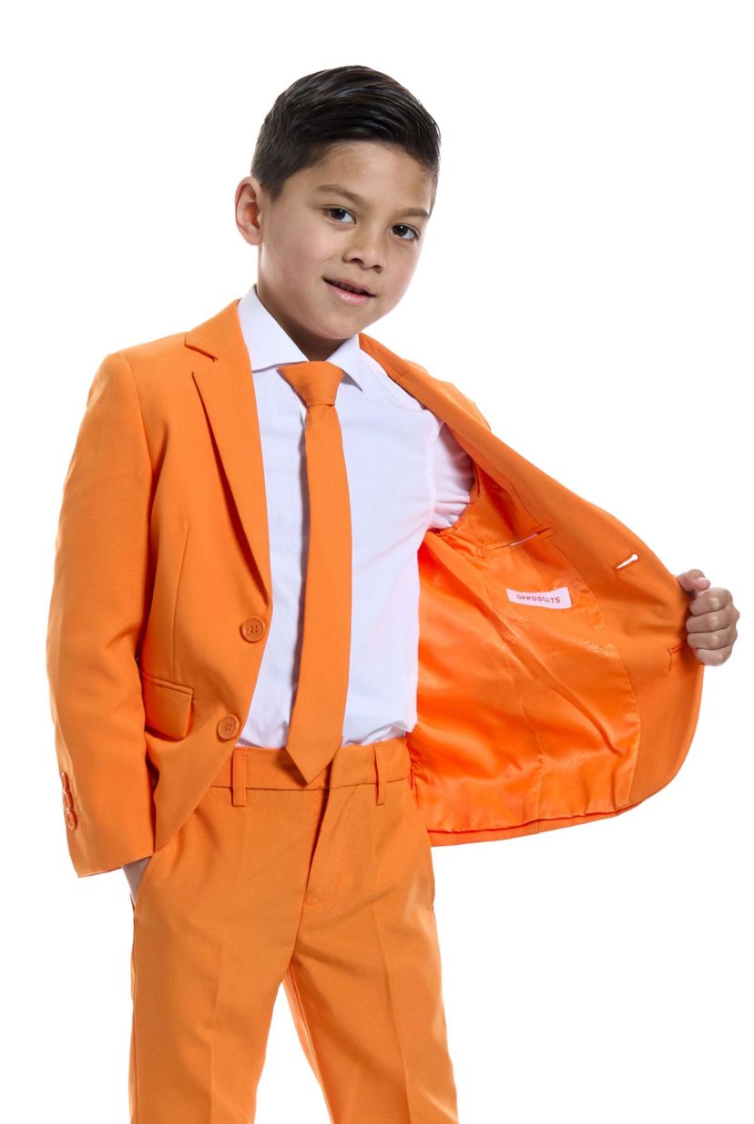 BOYS The Orange 2 Piece Suit + Tie