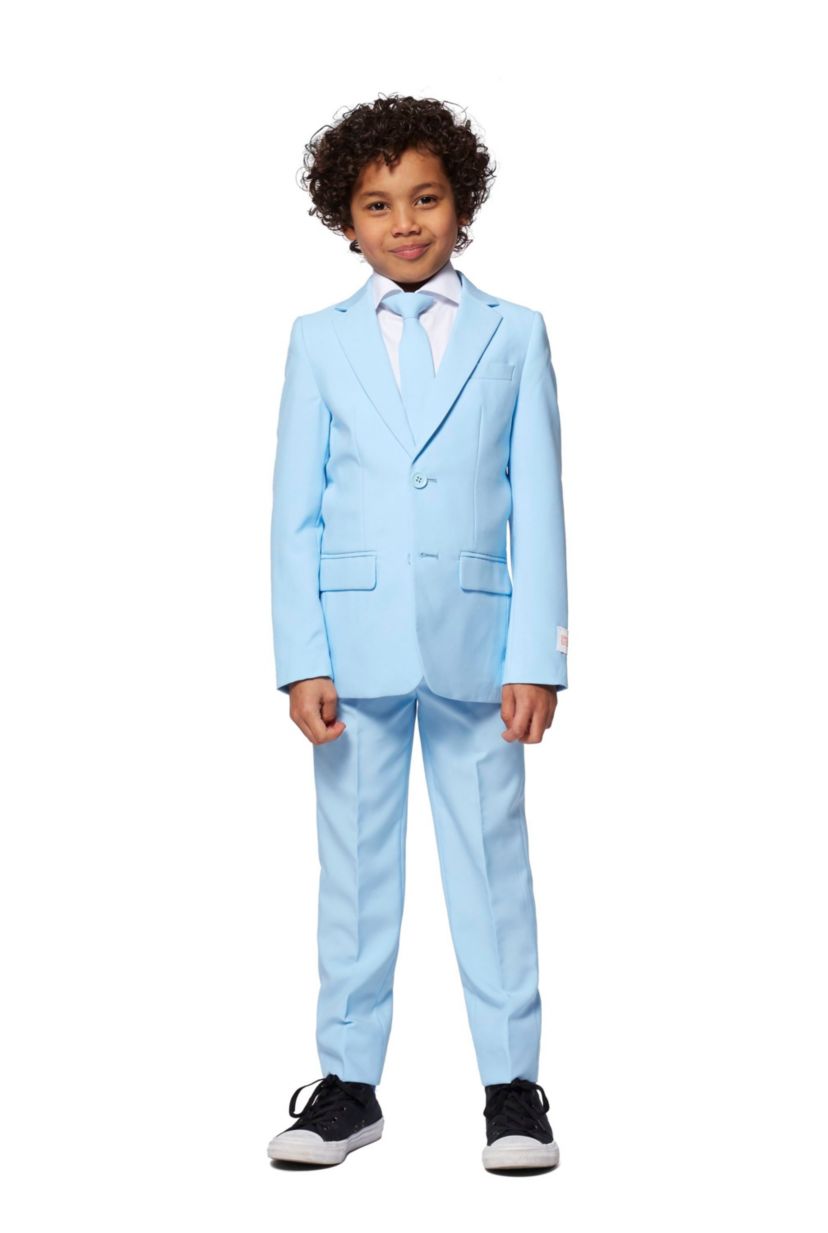 BOYS Cool Blue Suit - 2 Piece + Tie