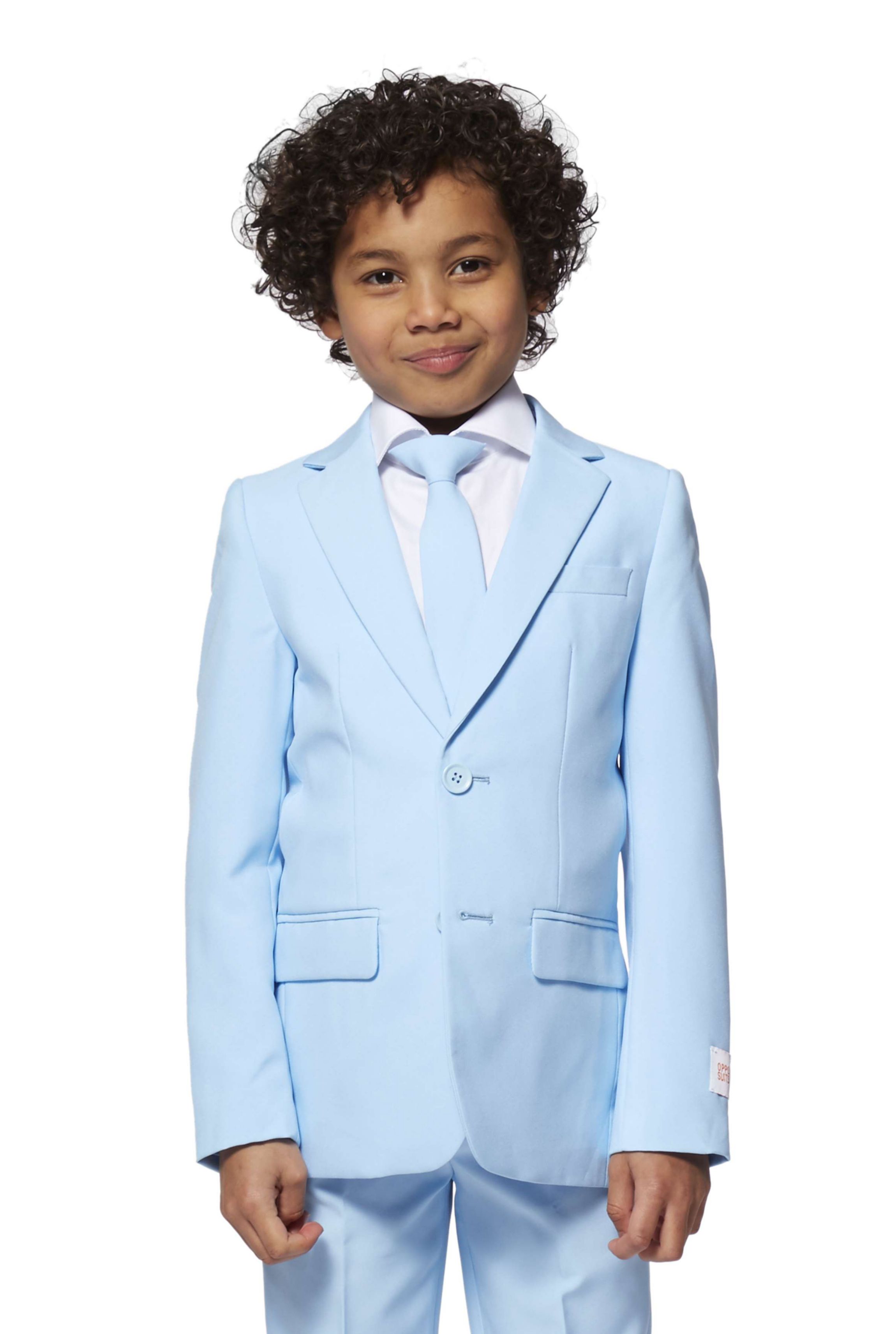 BOYS Cool Blue Suit - 2 Piece + Tie