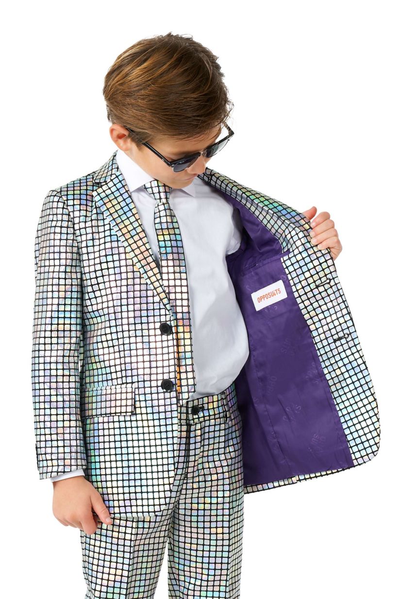 BOYS Discoballer 2 Piece Suit + Tie