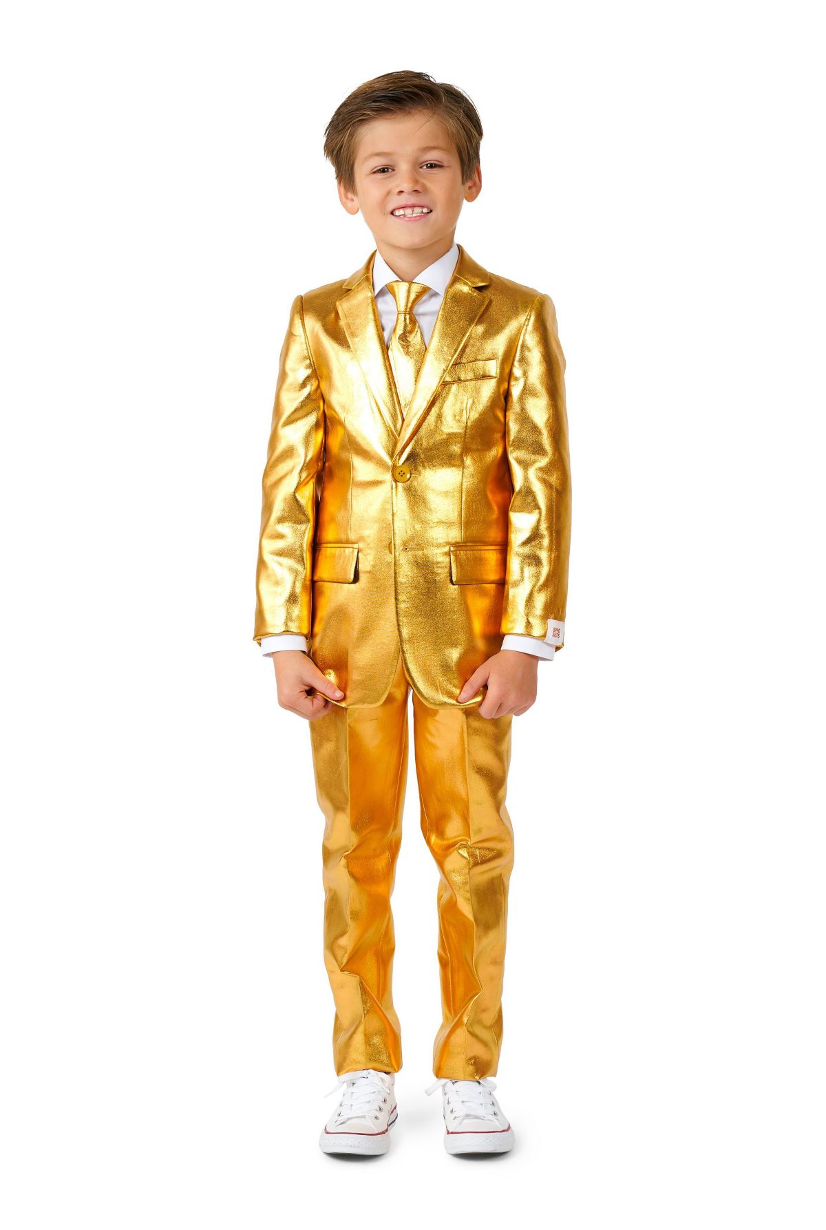 BOYS Groovy Gold 2 Piece Suit + Tie