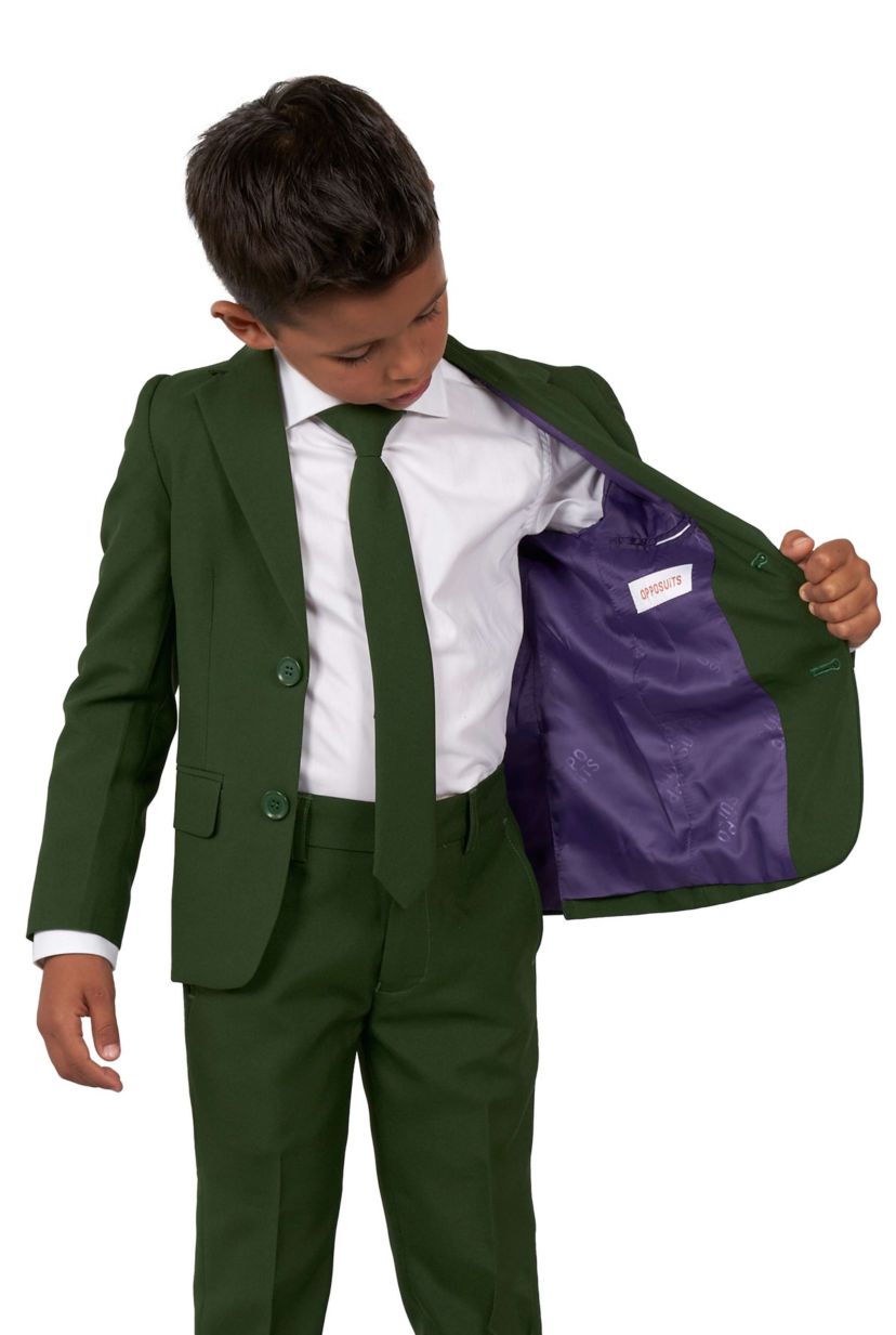 BOYS Glorious Green 2 Piece Suit + Tie