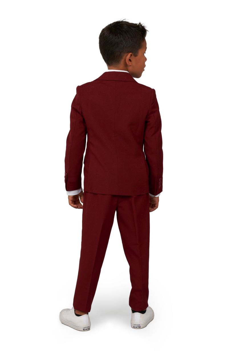 BOYS Blazing Burgundy 2 Piece Suit + Tie