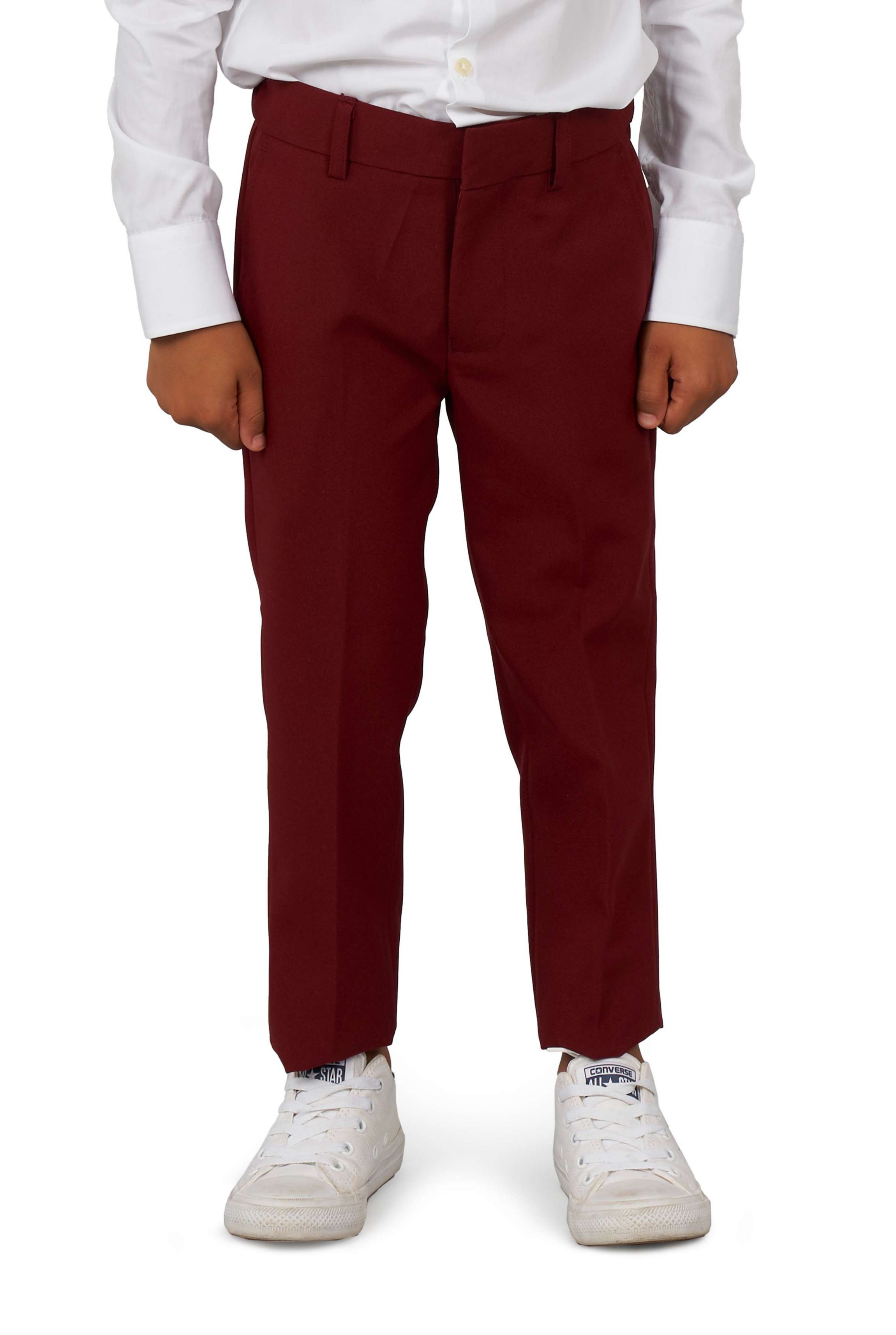 BOYS Blazing Burgundy 2 Piece Suit + Tie