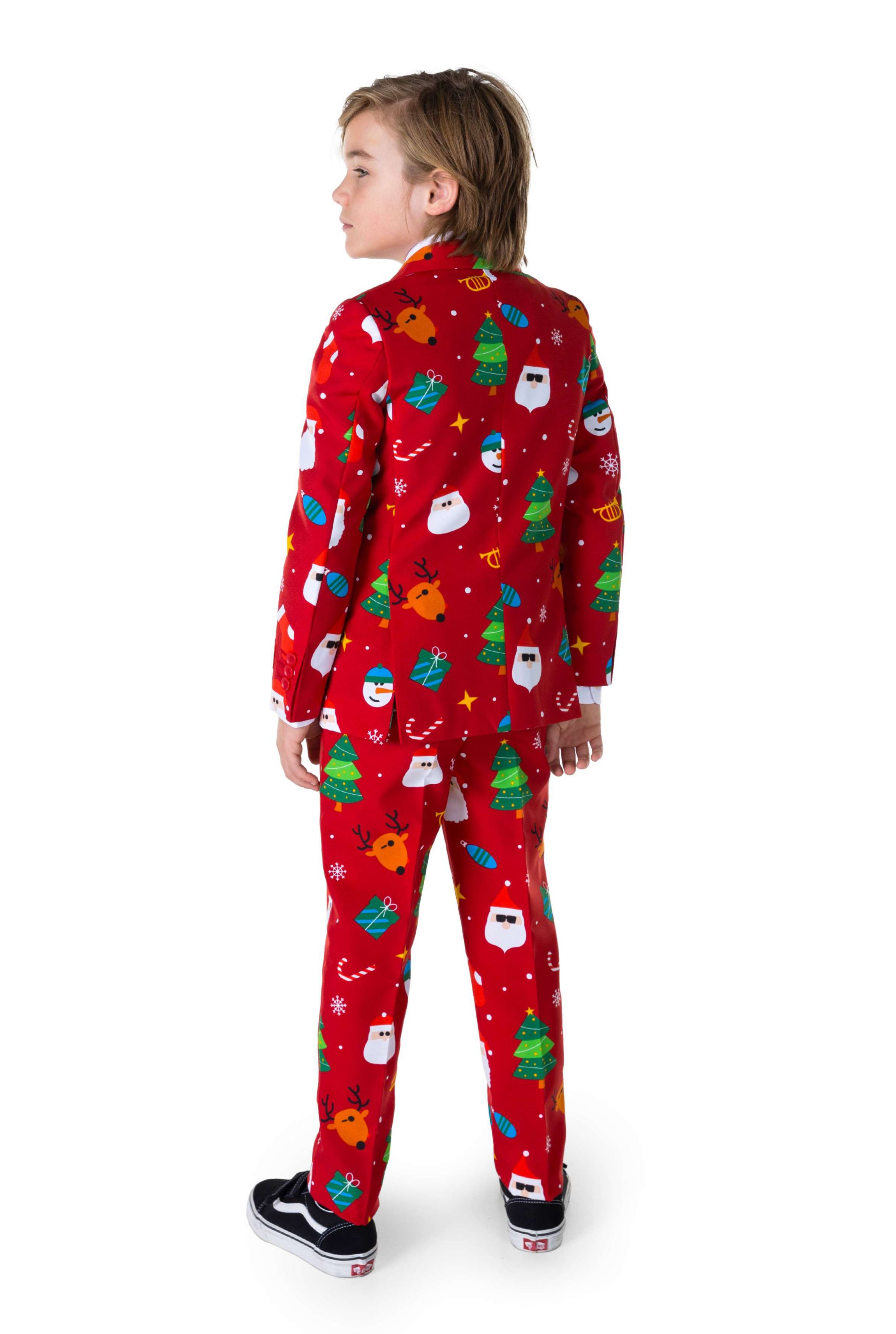 BOYS Festivity Red 2 Piece Suit + Tie