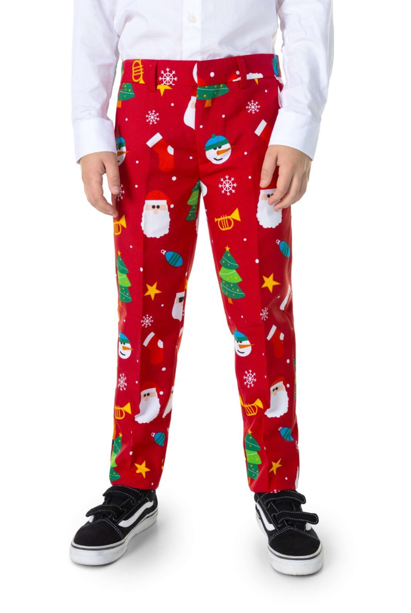 BOYS Festivity Red 2 Piece Suit + Tie