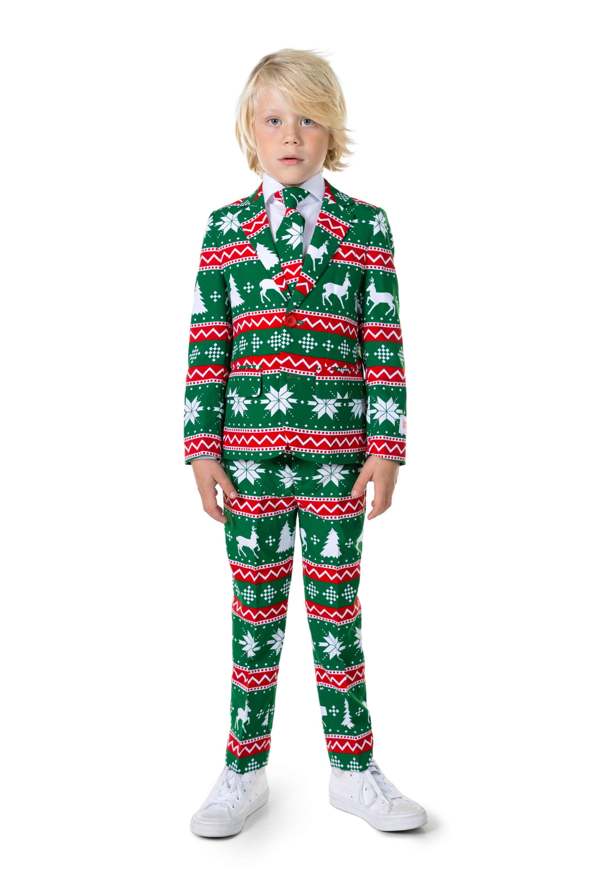 BOYS Festivity Green 2 Piece Suit + Tie