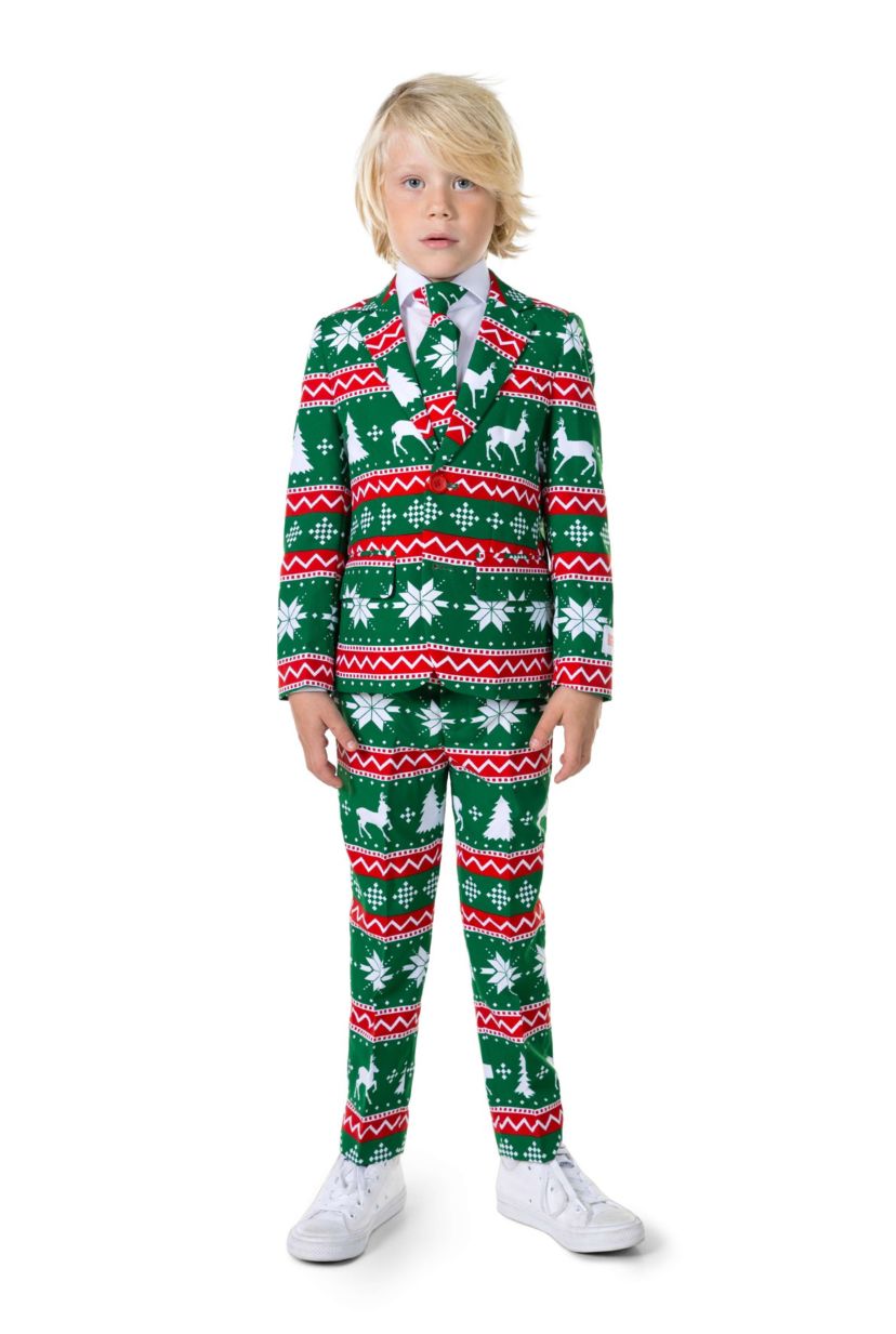 BOYS Festivity Green 2 Piece Suit + Tie