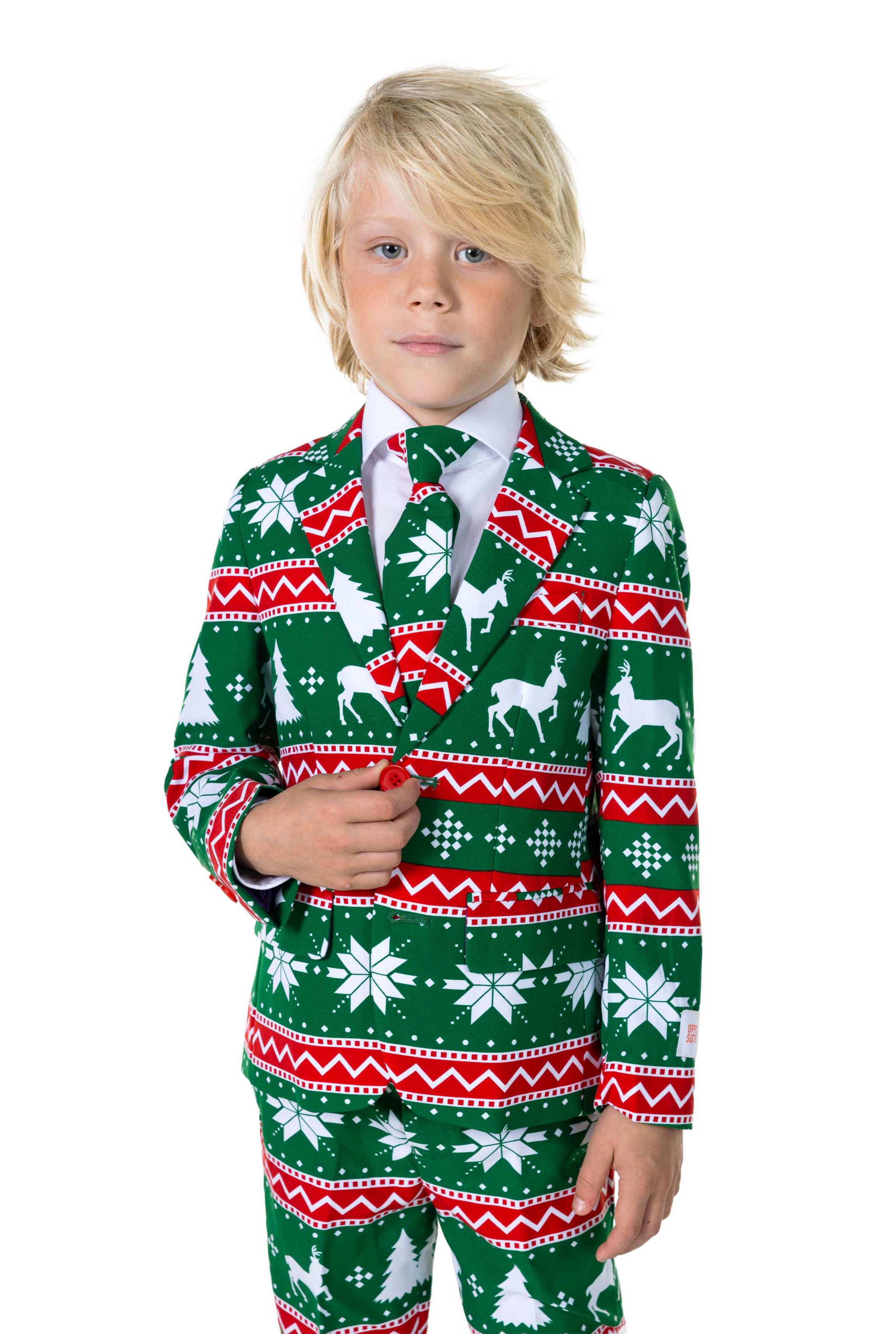 BOYS Festivity Green 2 Piece Suit + Tie