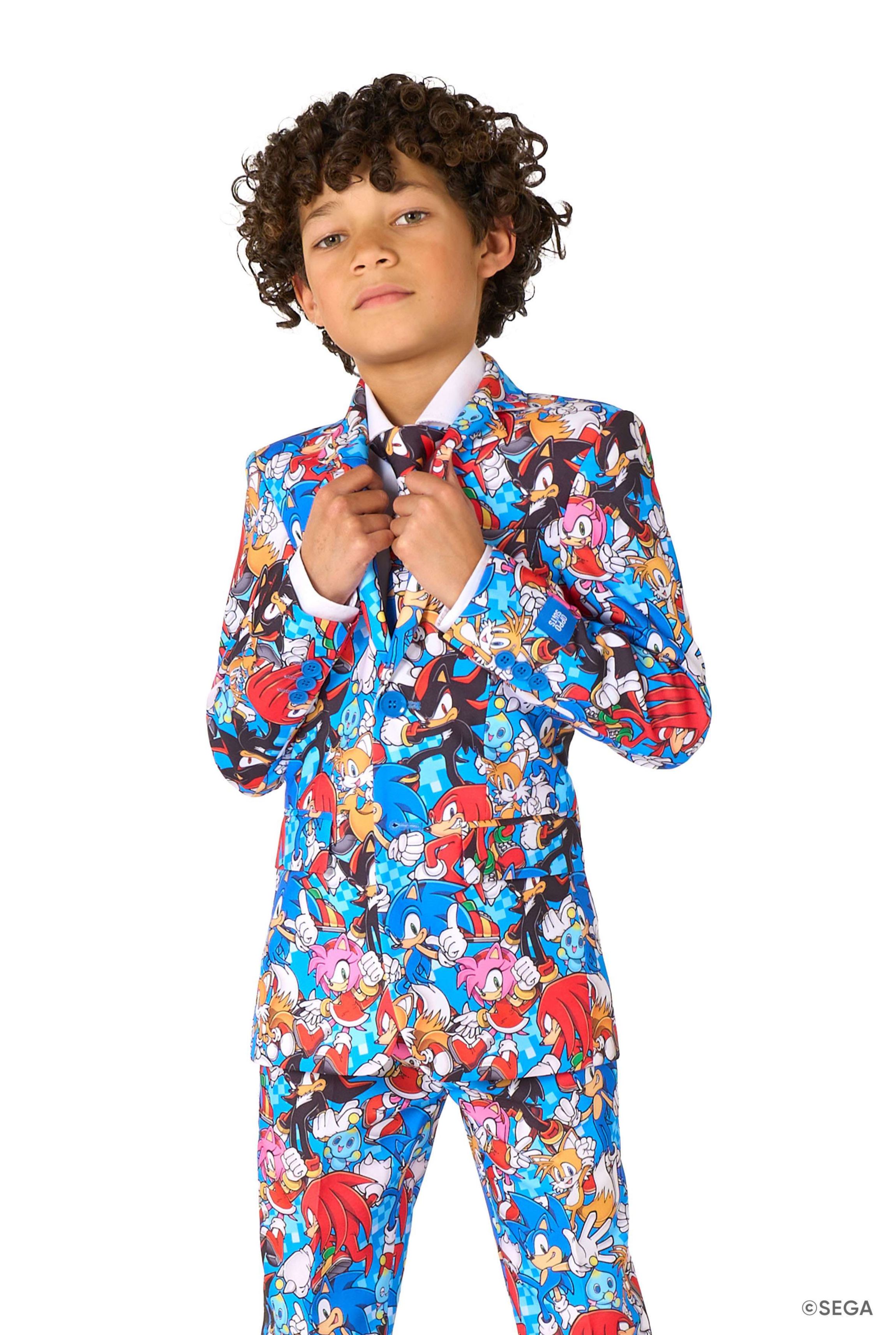OppoSuits Boys Suit - Sonic The Hedgehog - Blue