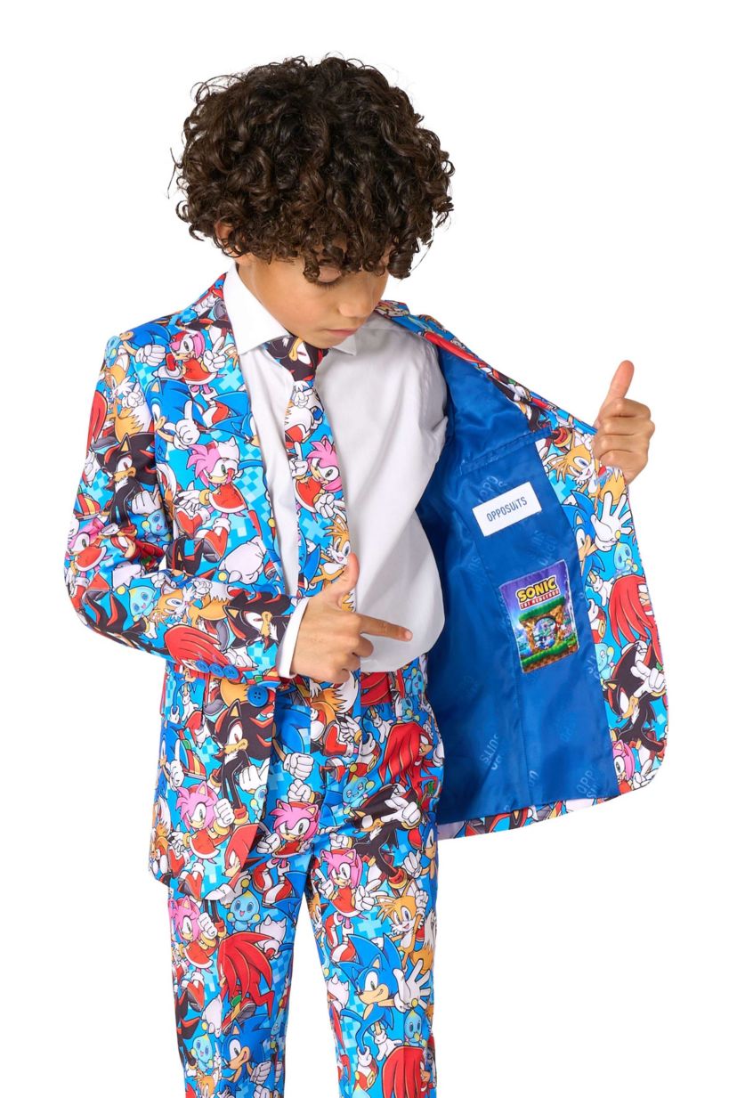 OppoSuits Boys Suit - Sonic The Hedgehog - Blue