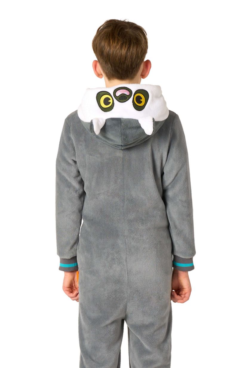 OppoSuits Kids Lemur Costume Outfit - Animal Jumper Pyjamas - Grey