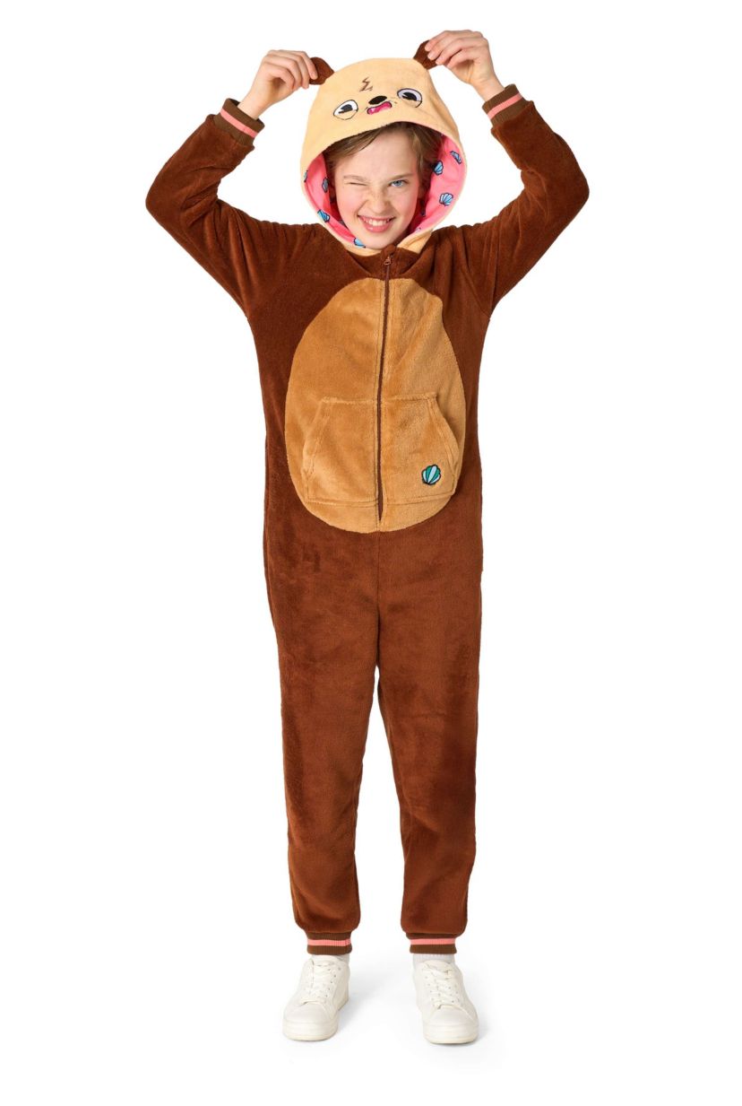 OppoSuits Kids Otter Costume Outfit - Animal Jumper Pyjamas - Brown