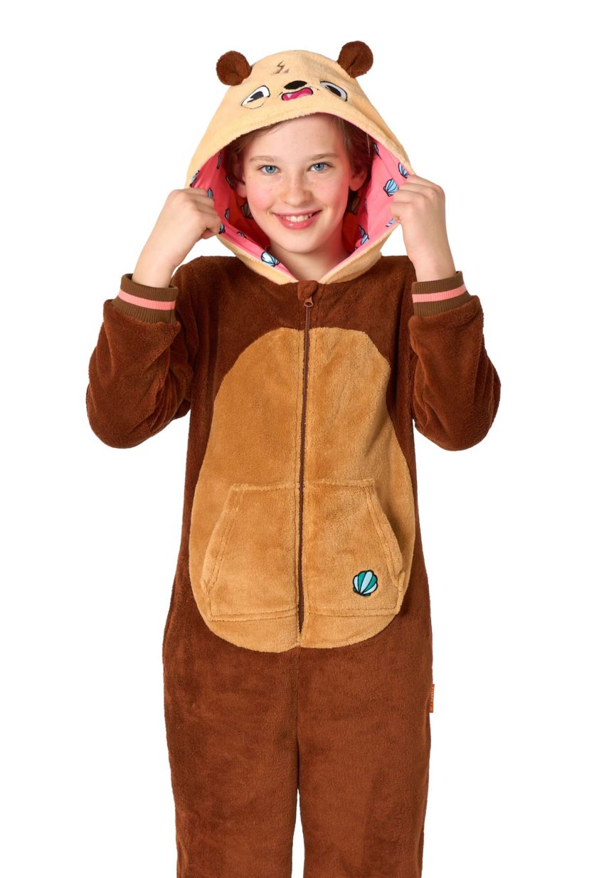 OppoSuits Kids Otter Costume Outfit - Animal Jumper Pyjamas - Brown