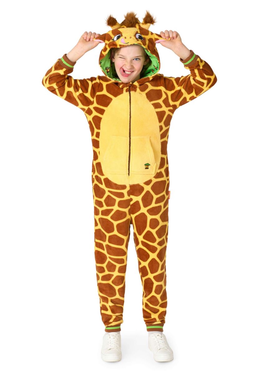 OppoSuits Kids Giraffe Costume Outfit - Animal Jumper Pyjamas - Brown