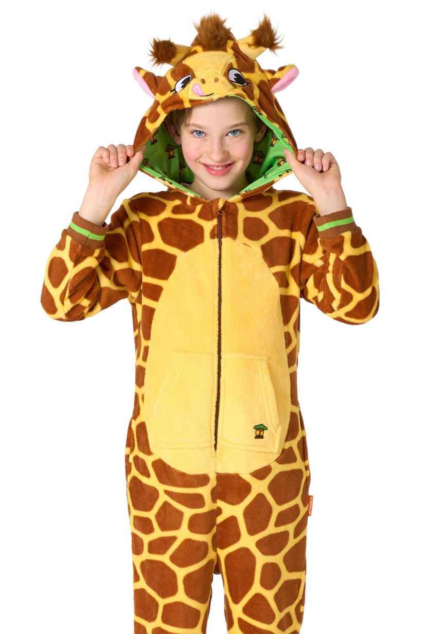 OppoSuits Kids Giraffe Costume Outfit - Animal Jumper Pyjamas - Brown