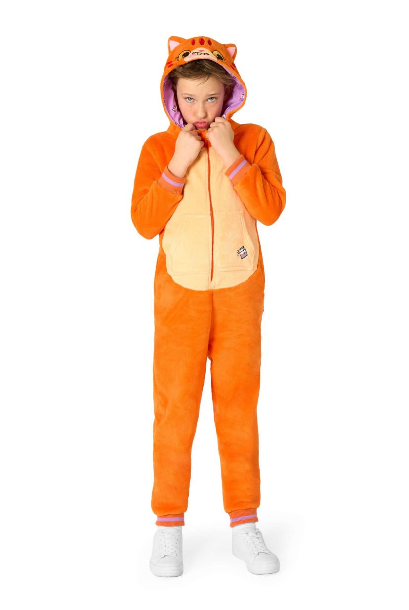 OppoSuits Kids Cat Costume Outfit - Animal Jumper Pyjamas - Red