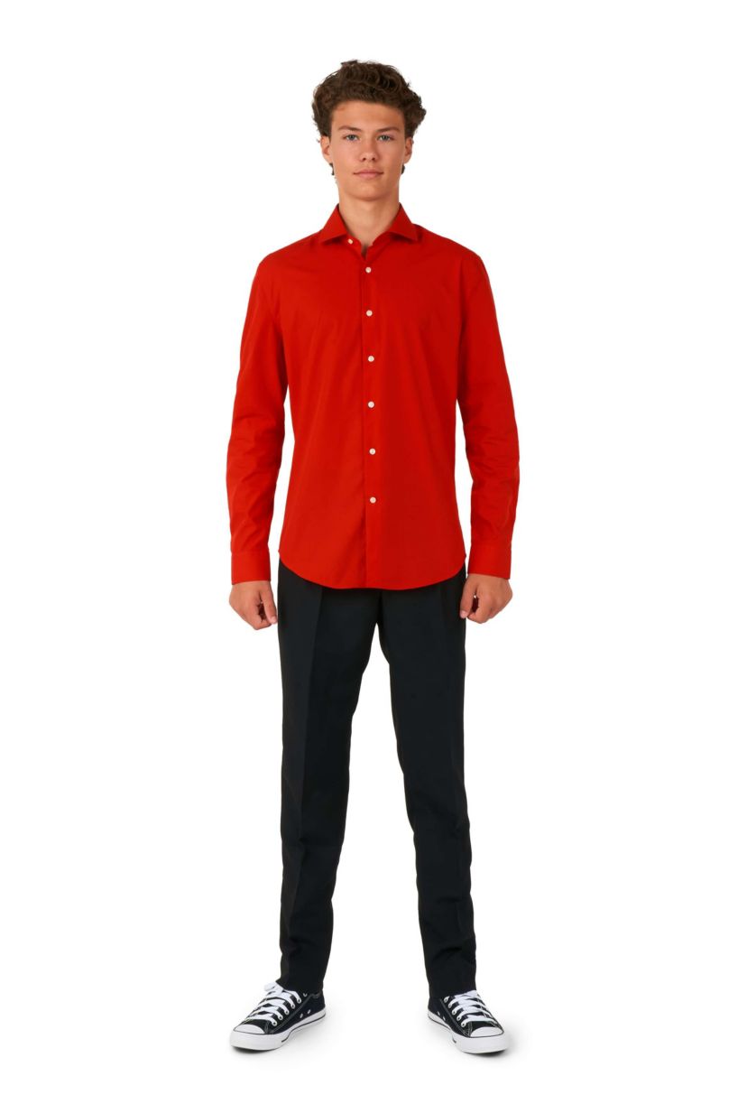 TEEN BOYS Red Devil Teen Long Sleeve Shirt