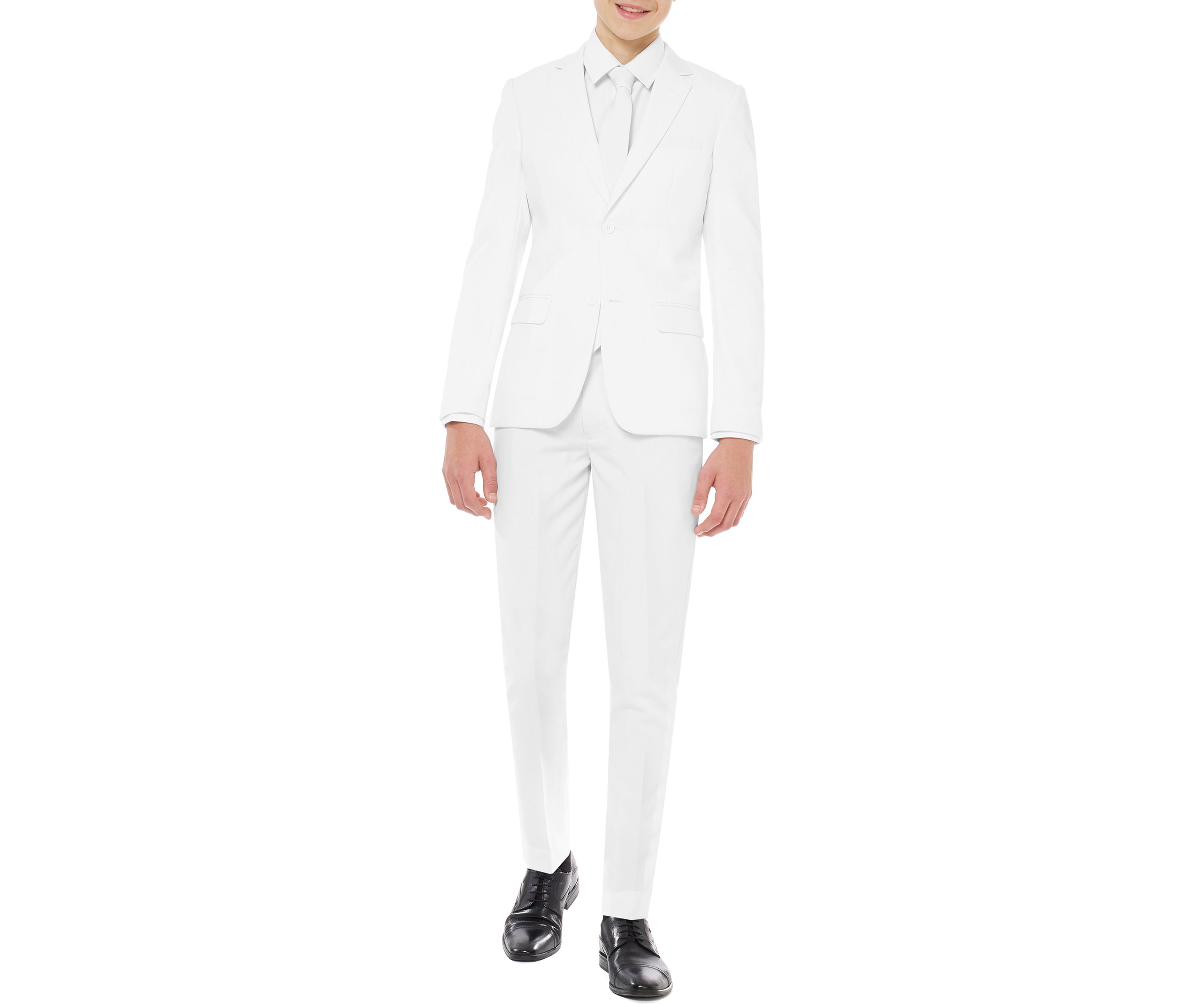 Boys 8-20 White Knight Solid Color Suit