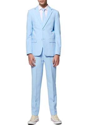 OppoSuits Boys 8-20 Cool Blue Solid Color Suit