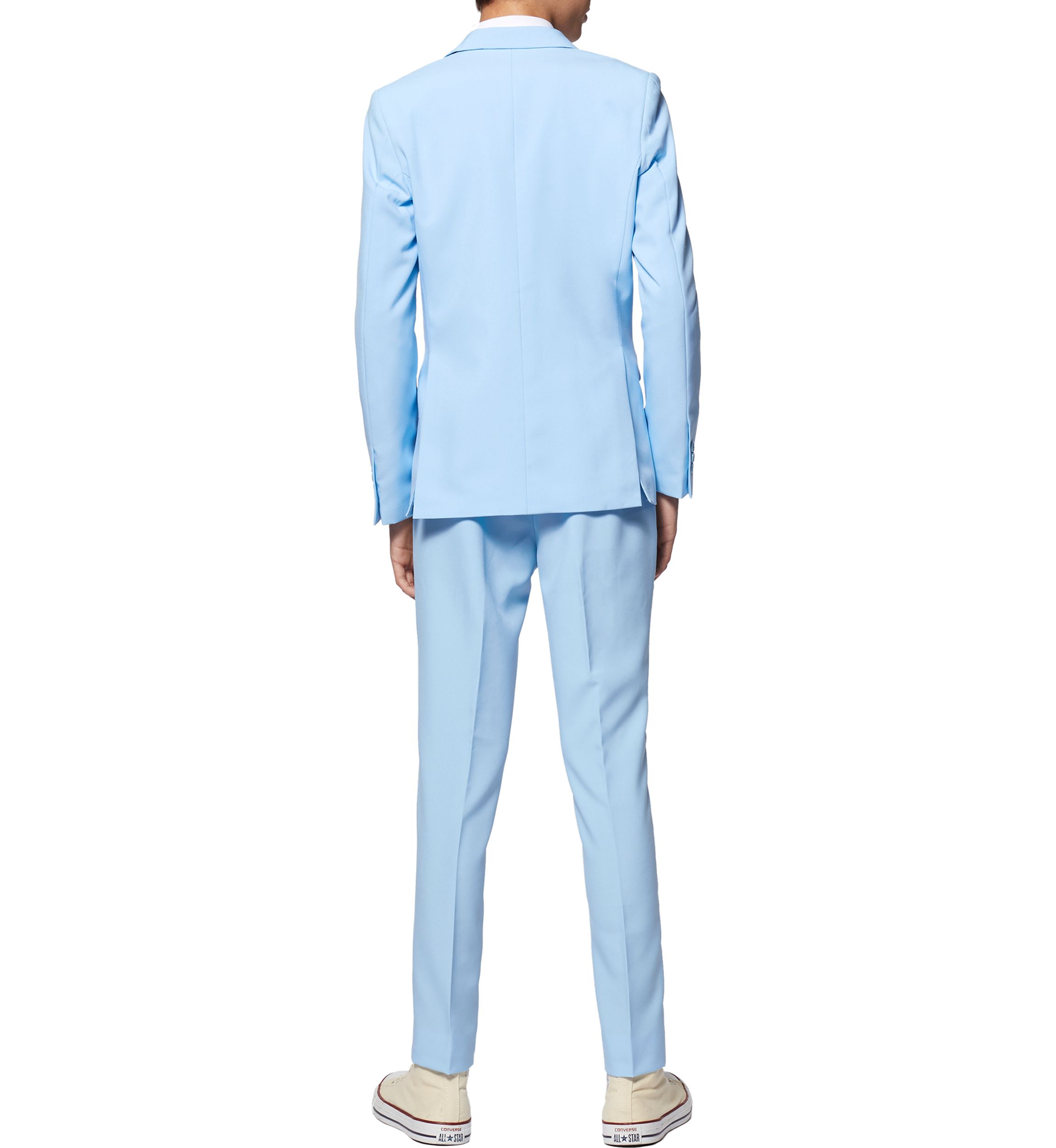 Boys 8-20 Cool Blue Solid Color Suit