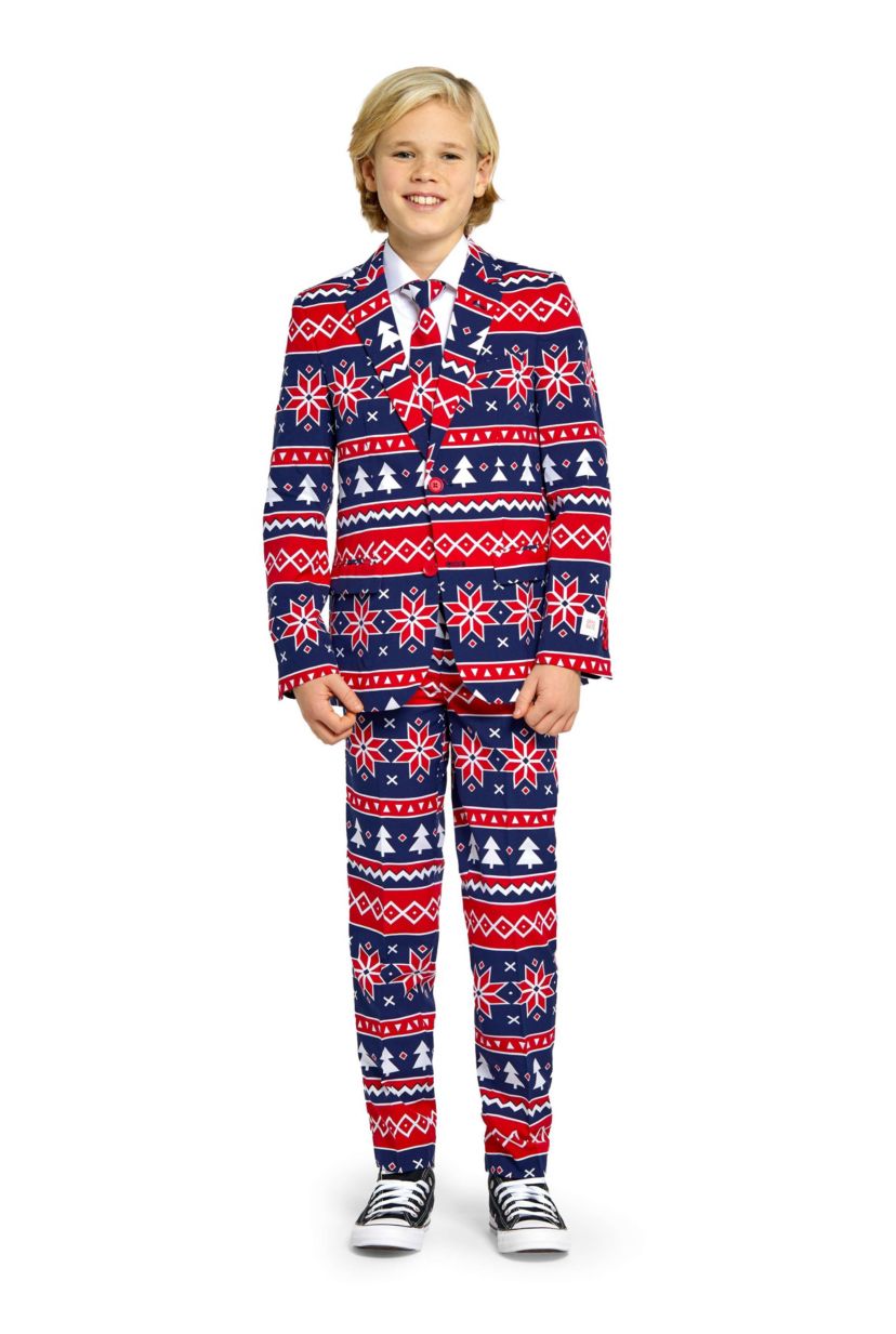 TEEN BOYS Nordic Noel 2 Piece Suit + Tie